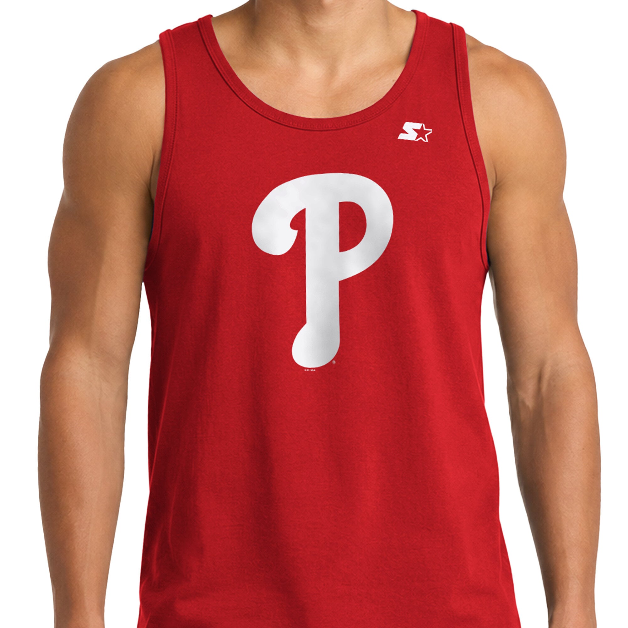 Débardeur Starter rouge Philadelphia Phillies pour homme