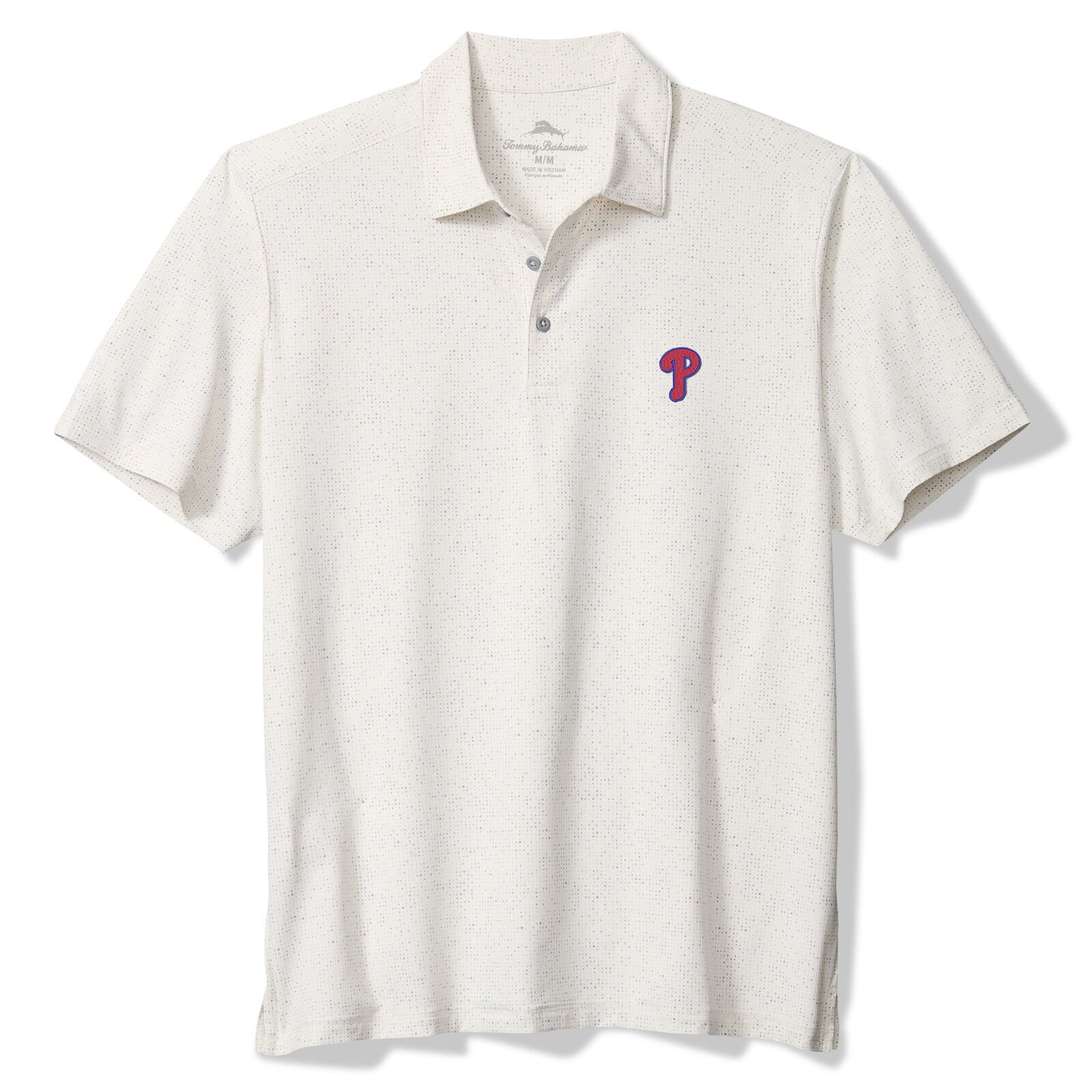 Men's Tommy Bahama  White Philadelphia Phillies Palm Dunes IslandZone Polo