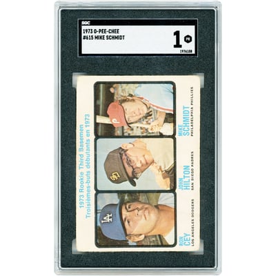 Mike Schmidt Philadelphia Phillies 1973 O-Pee-Chee #615 SGC Authenticated 1 Rookie Card