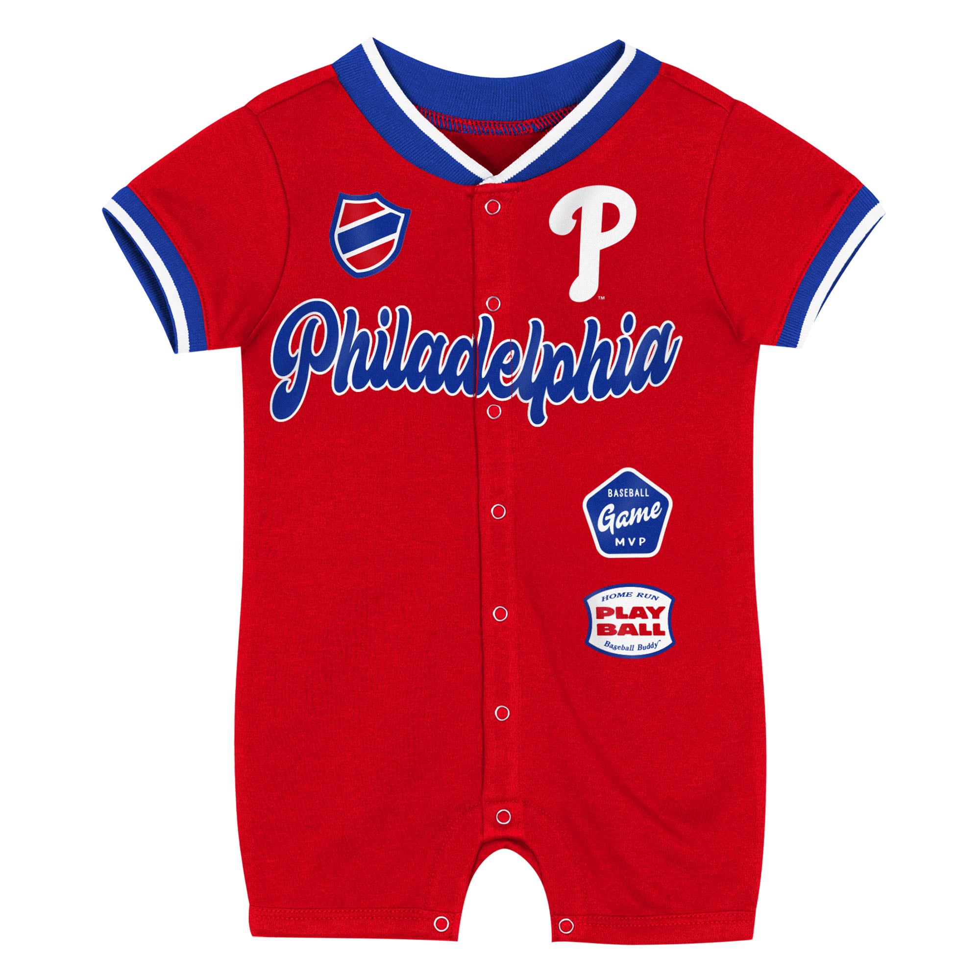 Grenouillère à pinces rouge Philadelphia Phillies pour nouveau-né Outerstuff