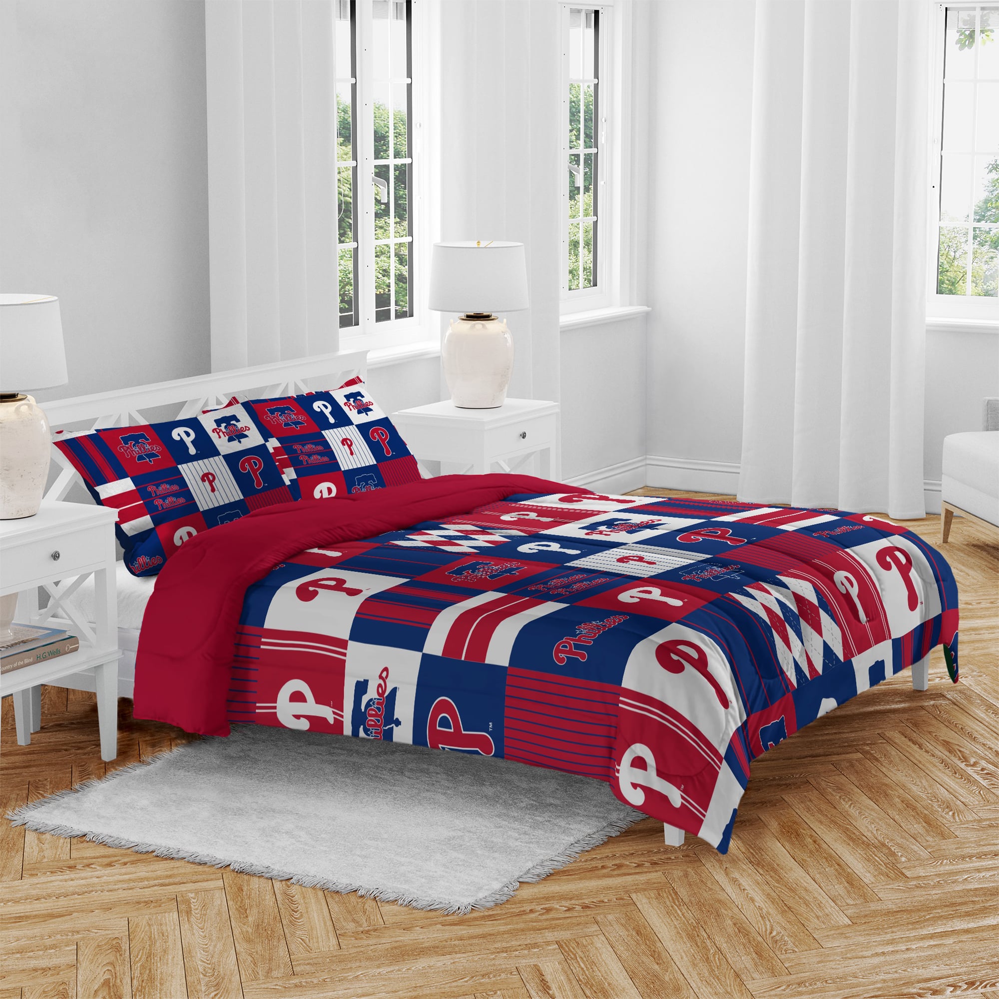 Ensemble de literie trois pièces à carreaux patchwork Pegasus Philadelphia Phillies (grand lit/queen)