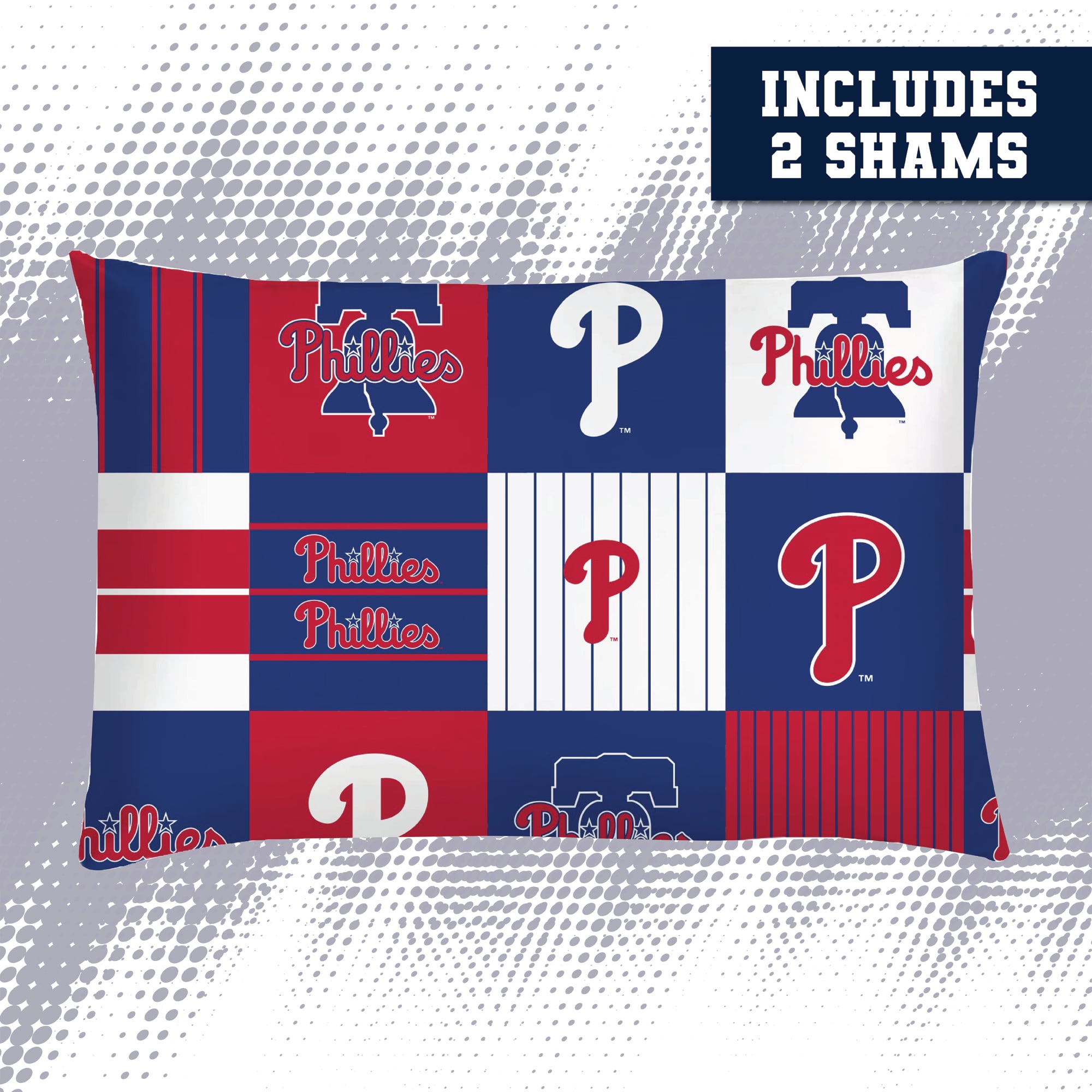 Ensemble de literie trois pièces à carreaux patchwork Pegasus Philadelphia Phillies (grand lit/queen)