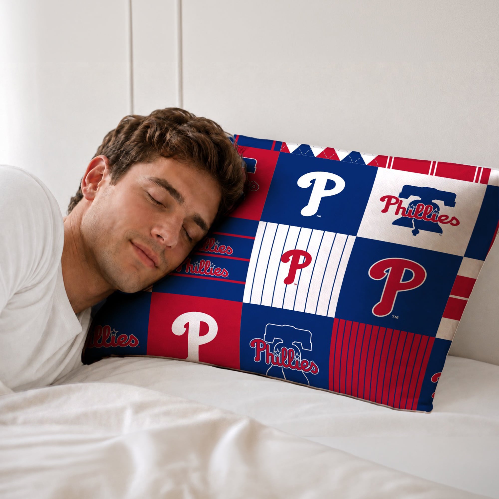 Ensemble de literie trois pièces à carreaux patchwork Pegasus Philadelphia Phillies (grand lit/queen)