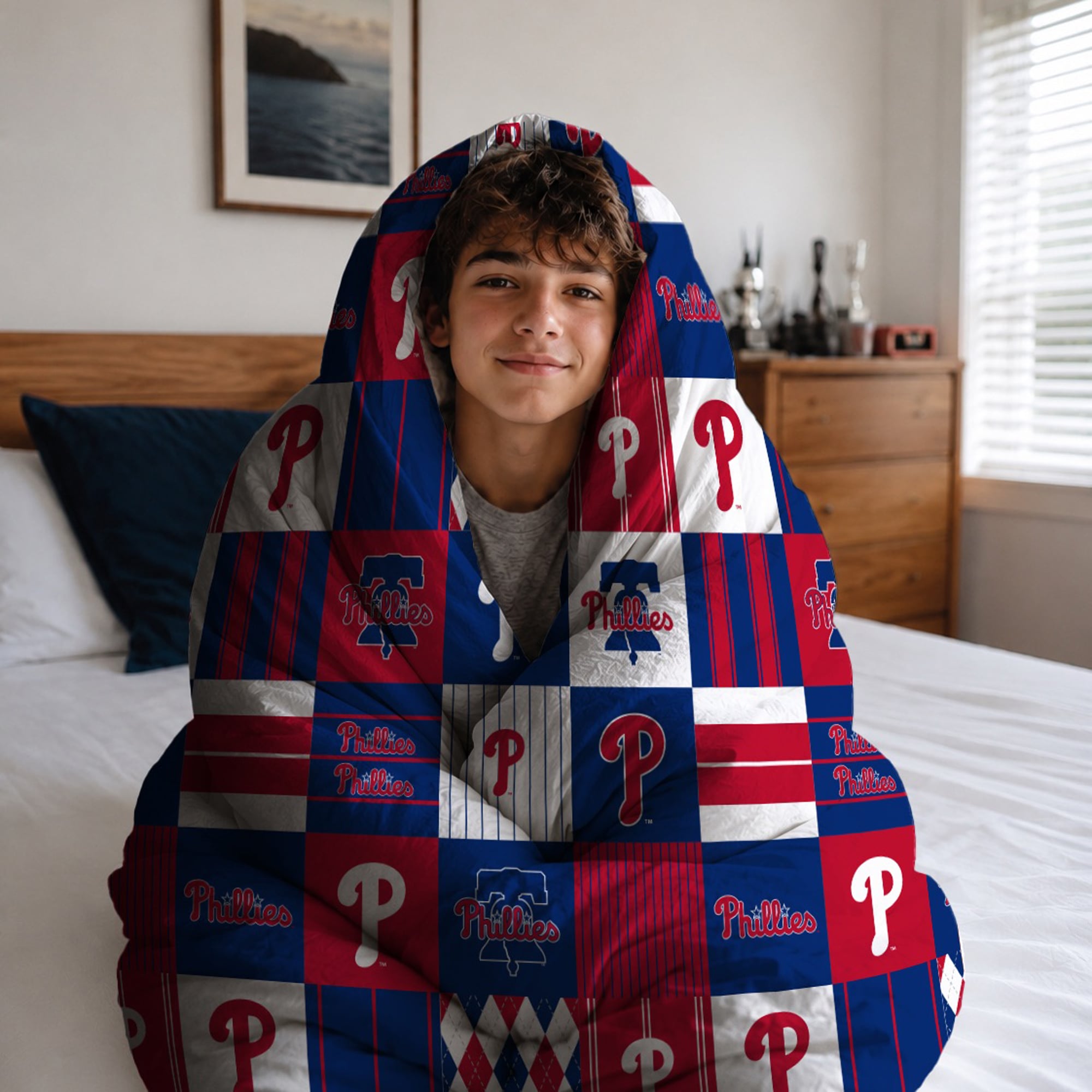 Pegasus Philadelphia Phillies Patchwork Plaid Two-Piece Twin/Twin XL Bed in a Bag Set
