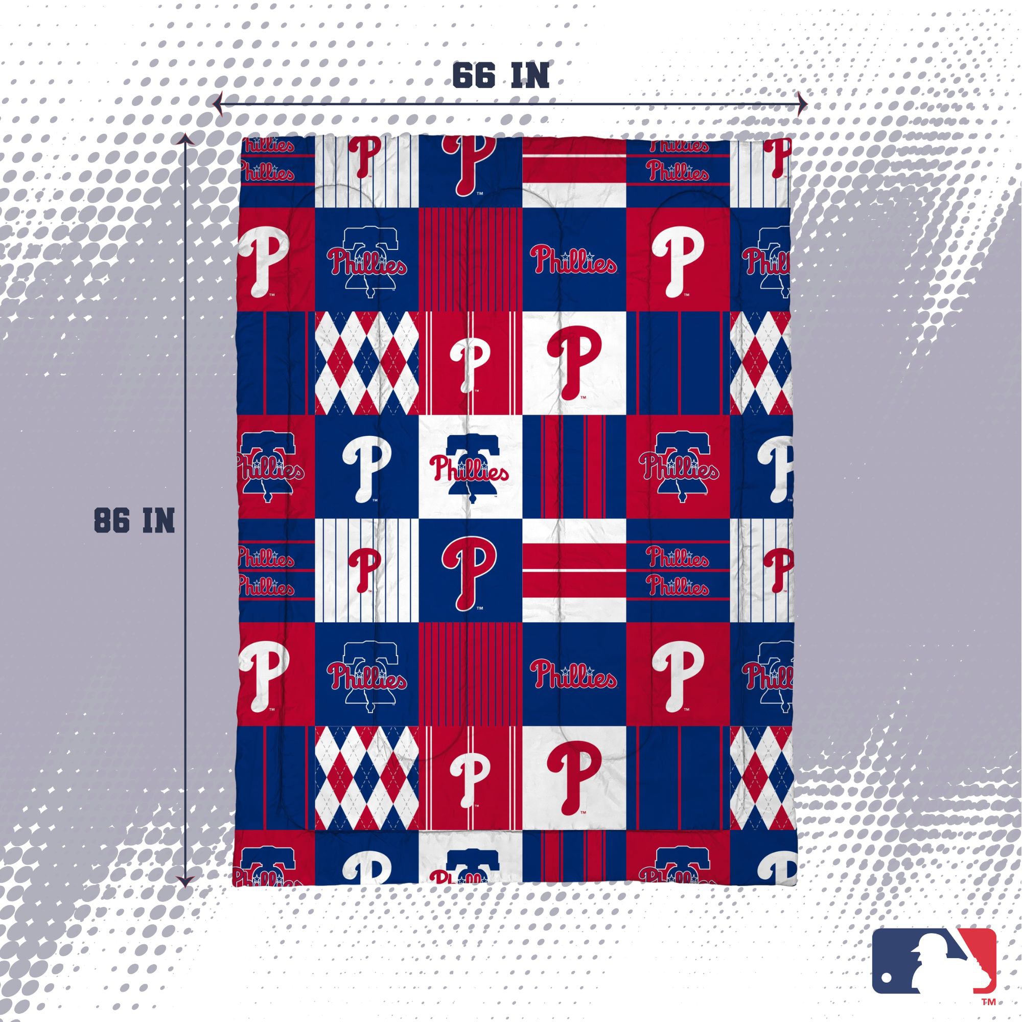 Pegasus Philadelphia Phillies Patchwork Plaid Two-Piece Twin/Twin XL Bed in a Bag Set