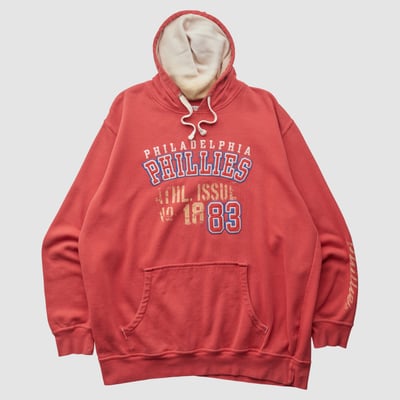 Philadelphia Phillies Genuine Merchandise 2010s Hooded Pullover Sweatshirt - Red - XL by Fanatics Real Vintage