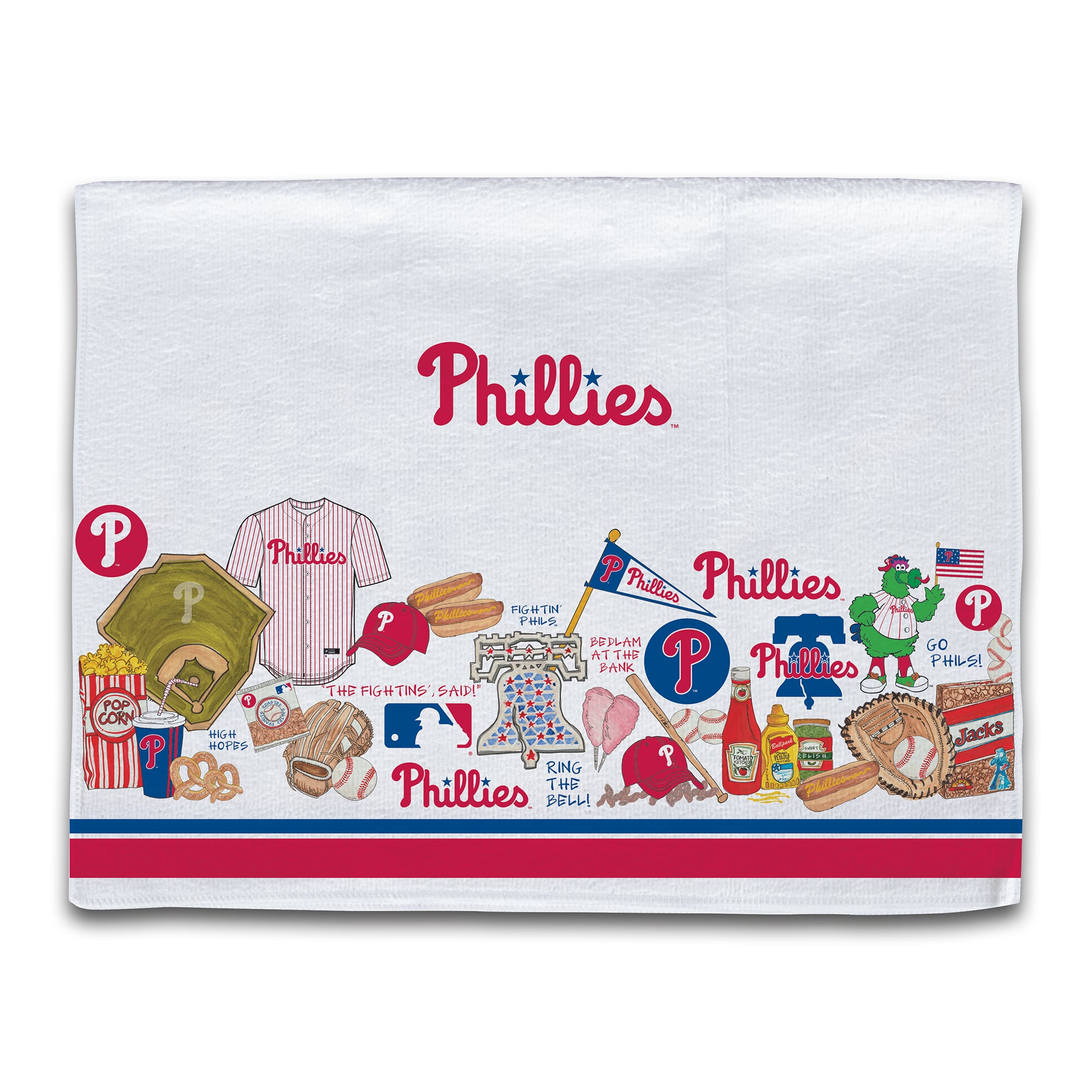 Torchon de cuisine à l'effigie des Phillies de Philadelphie