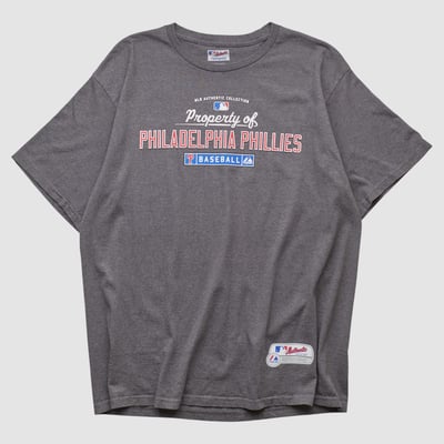 Philadelphia Phillies Majestic 2010s T-shirt - Dark Heather Gray - L by Fanatics Real Vintage