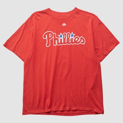 Philadelphia Phillies Majestic 2010s T-shirt - Red - L by Fanatics Real Vintage