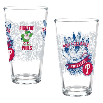 Philadelphia Phillies Two-Piece 16oz. Hometown Series Pint Glass Set