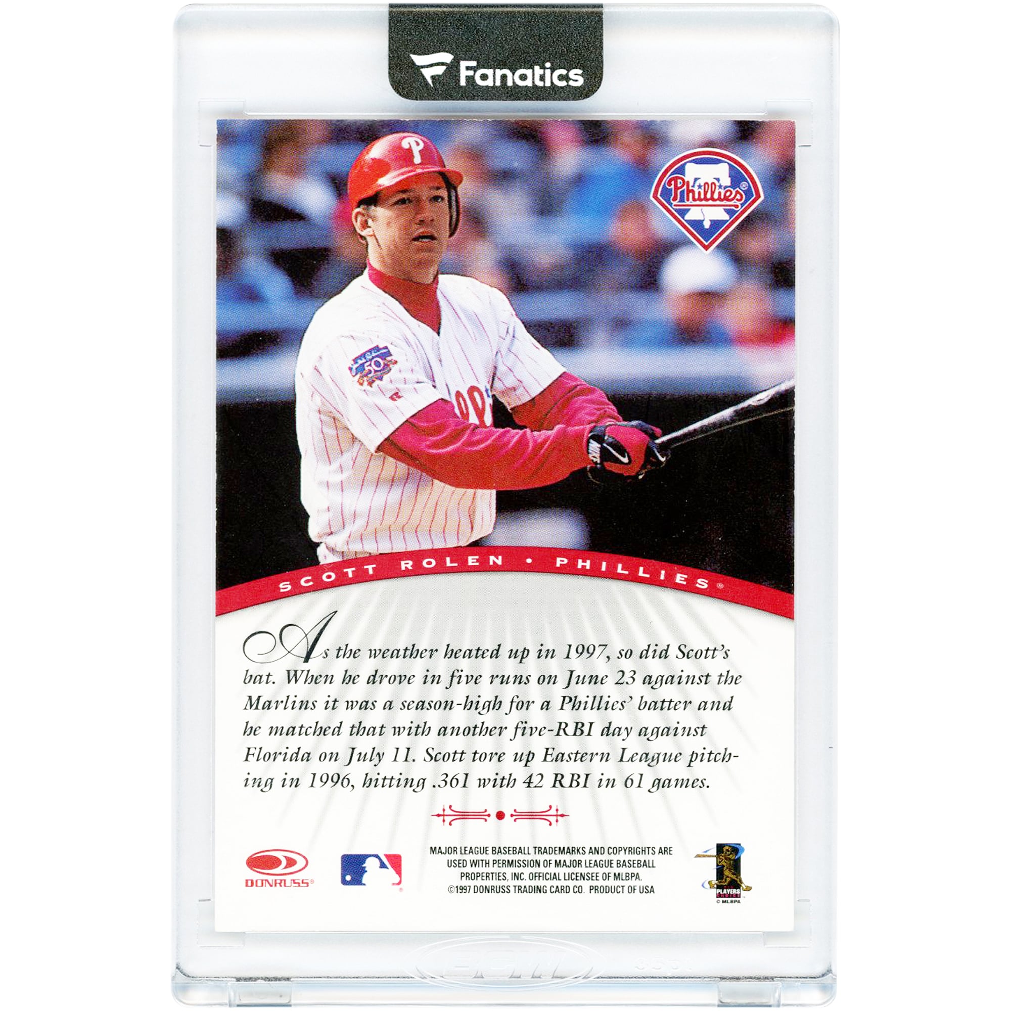Scott Rolen Philadelphia Phillies Autographed Donruss Signature Series #SR Card