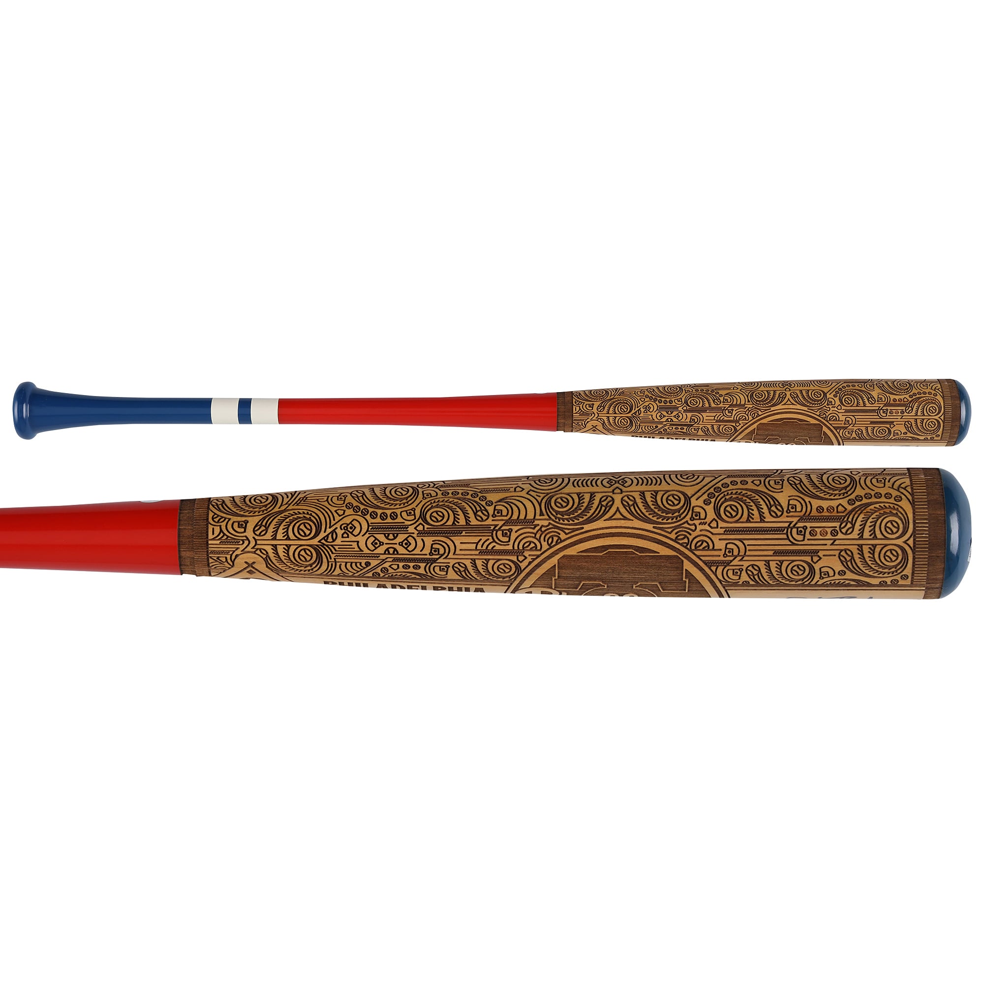 Scott Rolen Philadelphia Phillies Autographed Pillbox Bat Company Mural Series Bat with "1997 NL ROY" Inscription