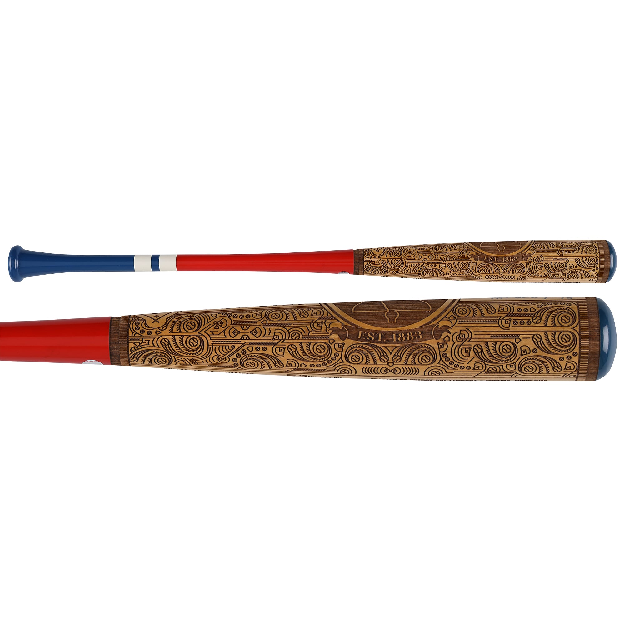 Scott Rolen Philadelphia Phillies Autographed Pillbox Bat Company Mural Series Bat with "1997 NL ROY" Inscription