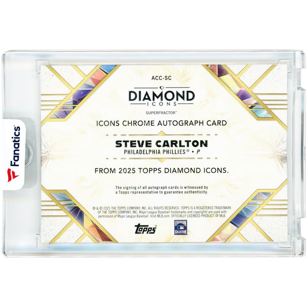 Steve Carlton Philadelphia Phillies Autographed 2025 Topps Diamond 