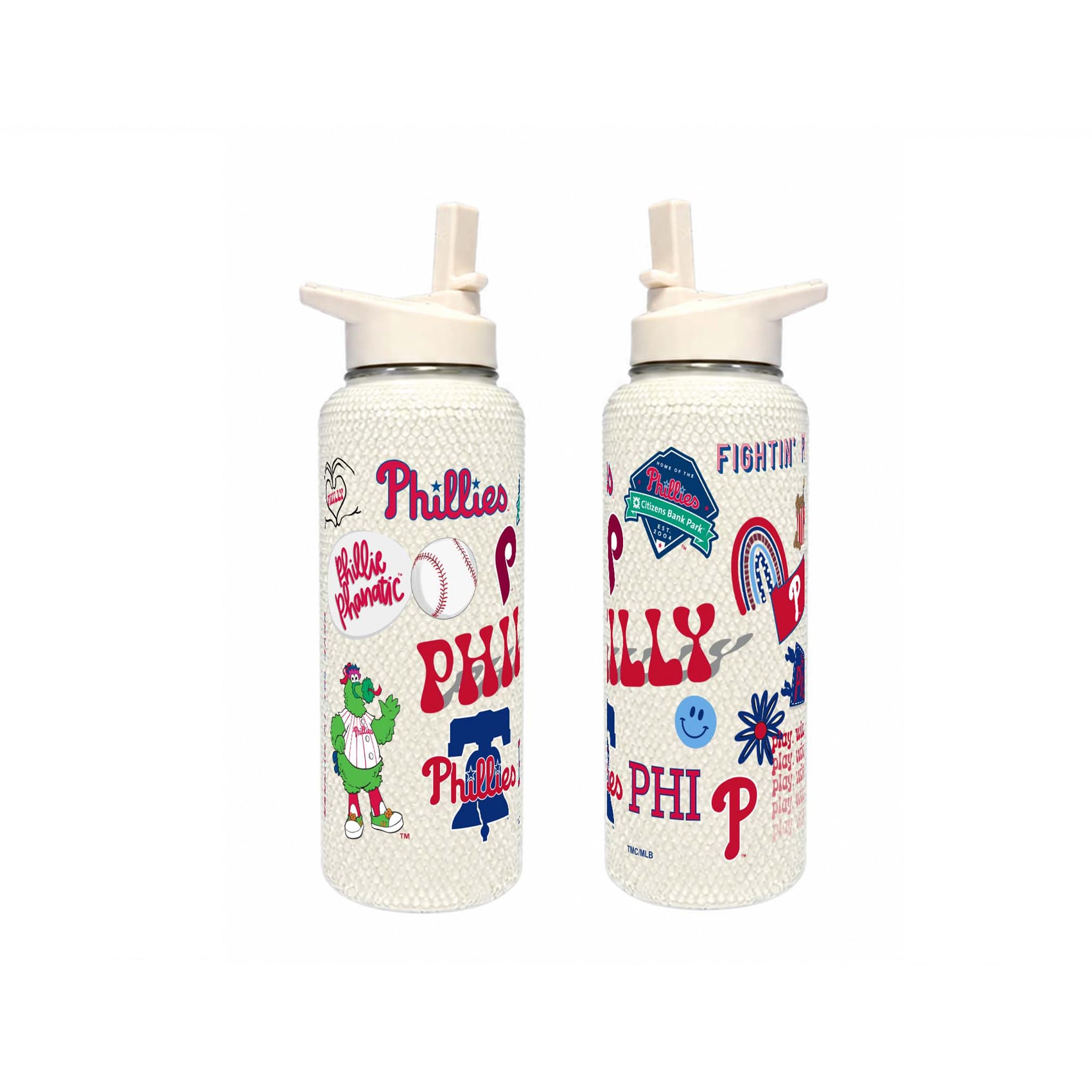 Bouteille Bling Quencher de 34 oz (994 ml) des Phillies de Philadelphie de The Memory Company