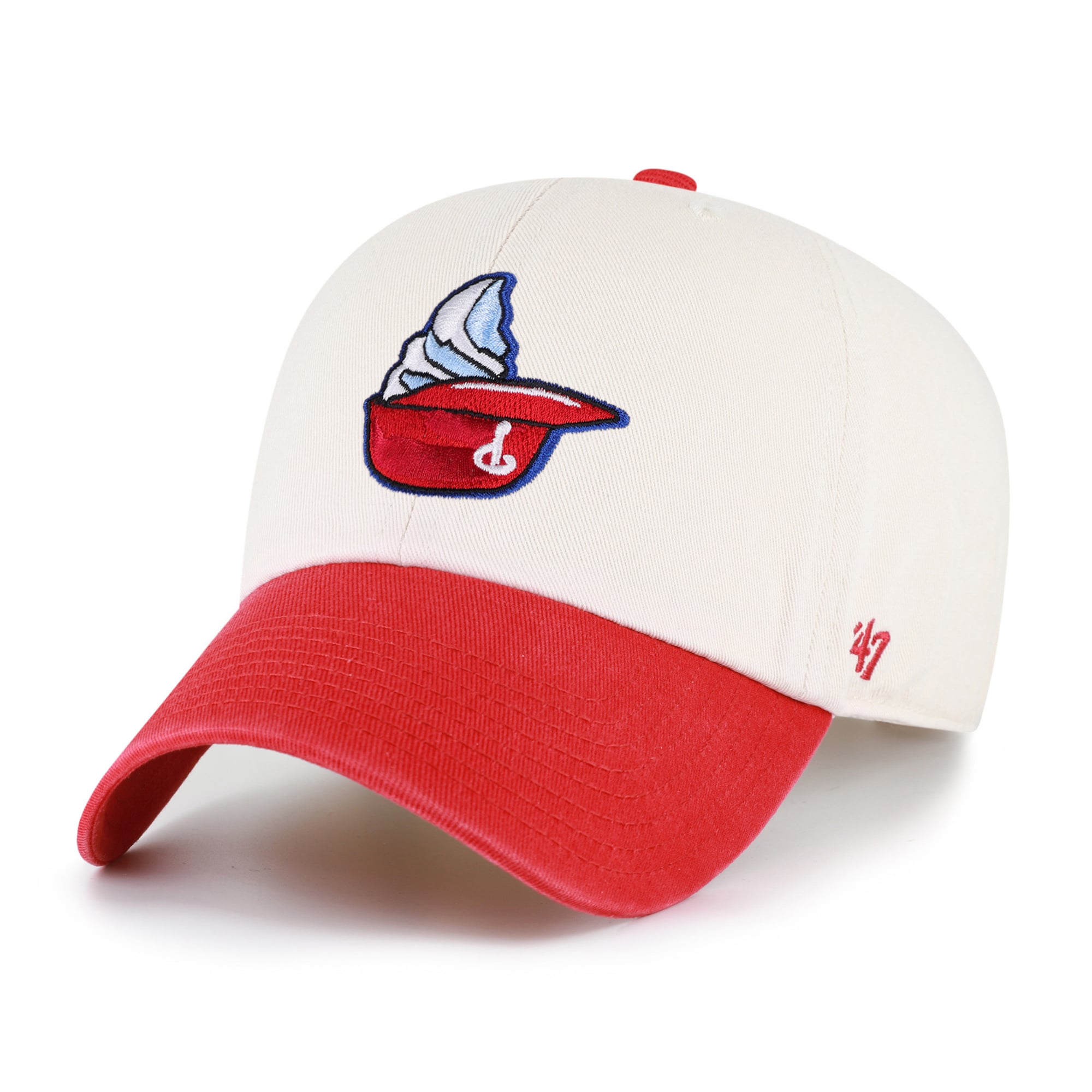 Unisex '47 Natural Philadelphia Phillies Single Swirl Ice Cream Helmet 2.0 Clean Up Adjustable Hat