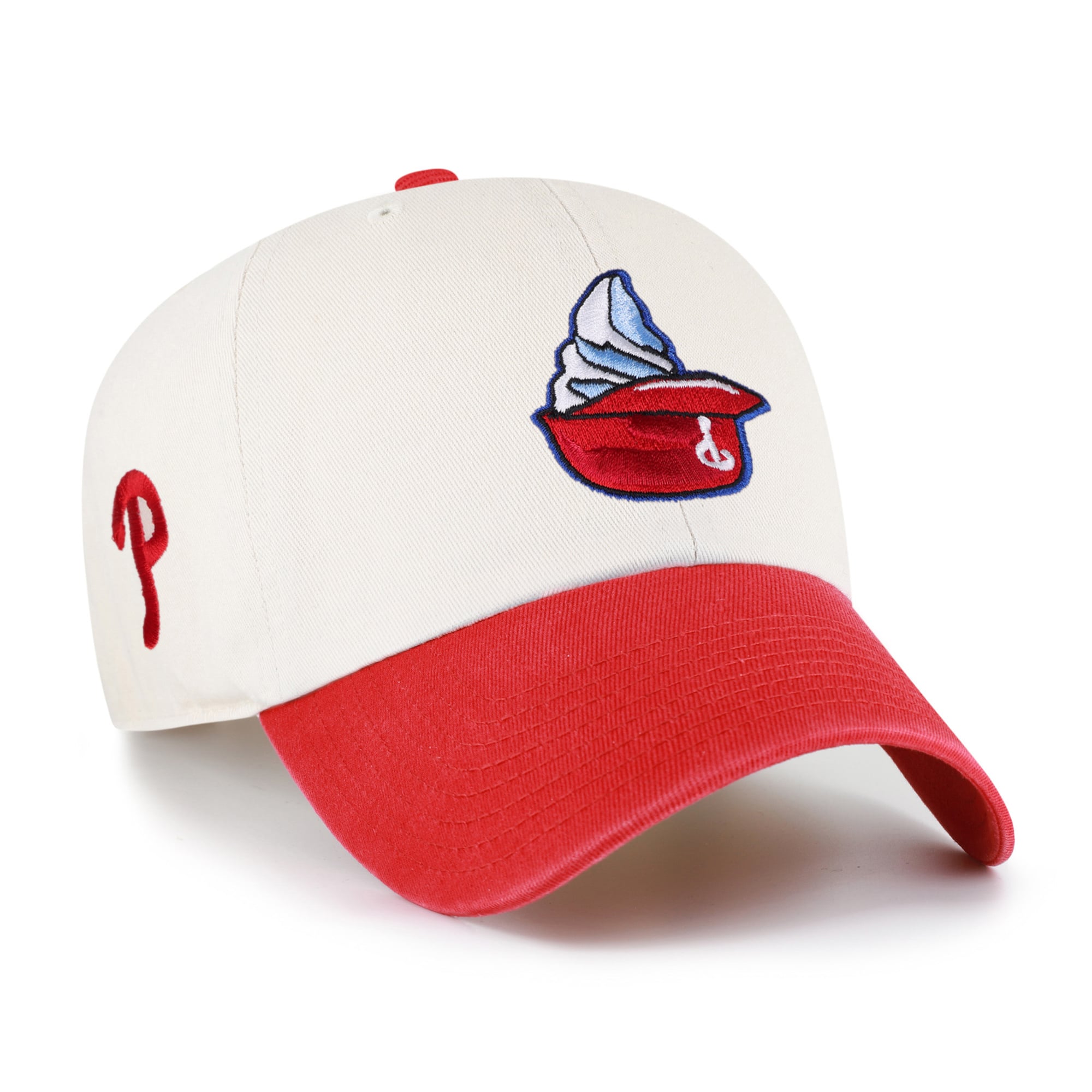 Unisex '47 Natural Philadelphia Phillies Single Swirl Ice Cream Helmet 2.0 Clean Up Adjustable Hat