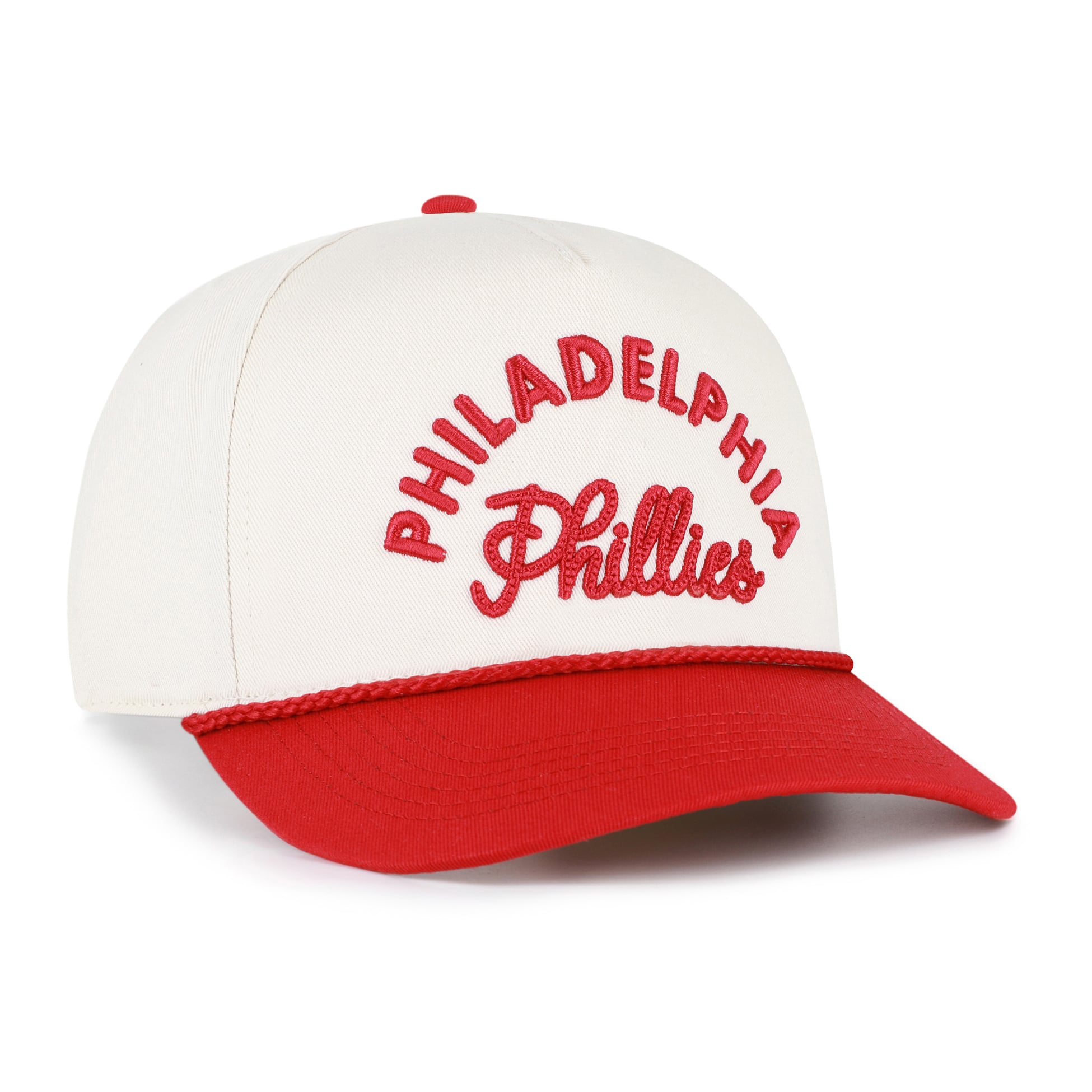 Unisex '47 Natural/Red Philadelphia Phillies Rope Script Hitch Adjustable Hat