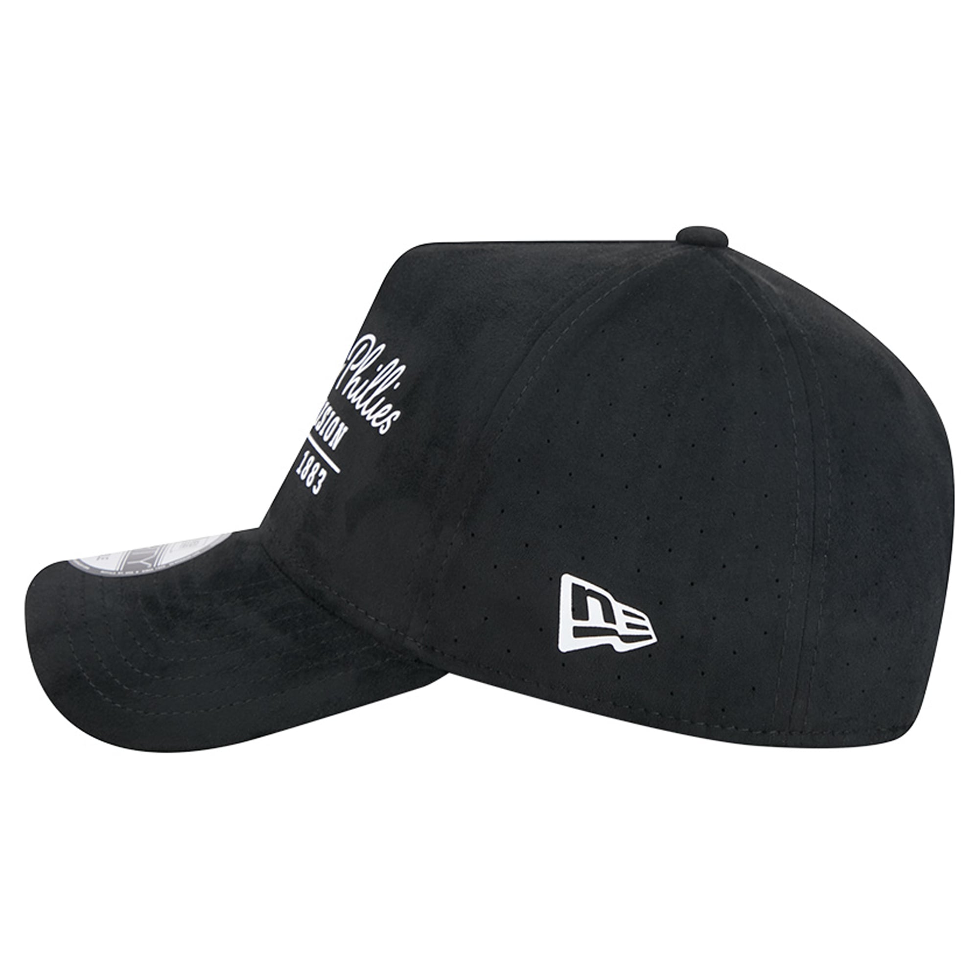 Unisex New Era Black Philadelphia Phillies Script Text 9FORTY A-Frame Adjustable Hat
