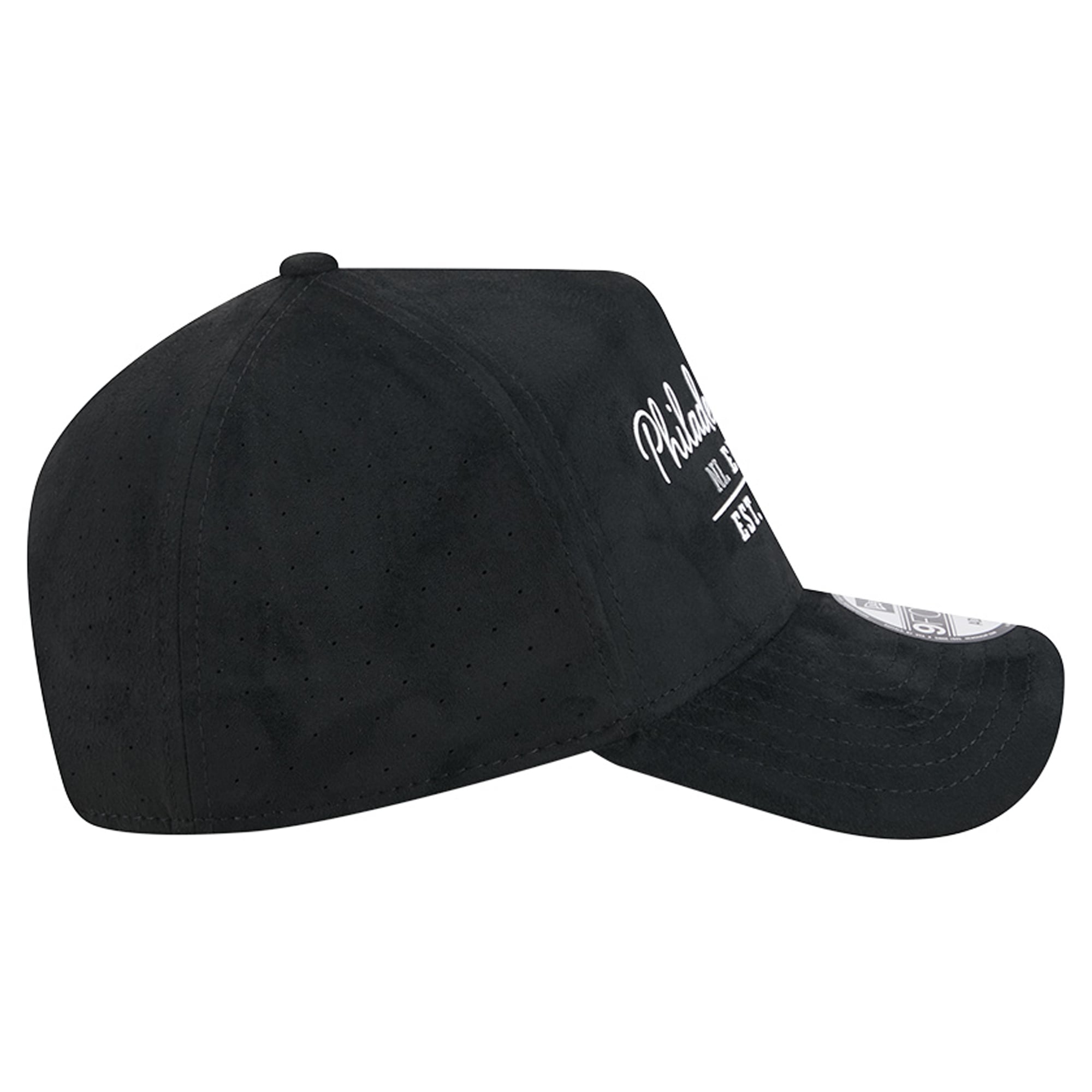 Unisex New Era Black Philadelphia Phillies Script Text 9FORTY A-Frame Adjustable Hat