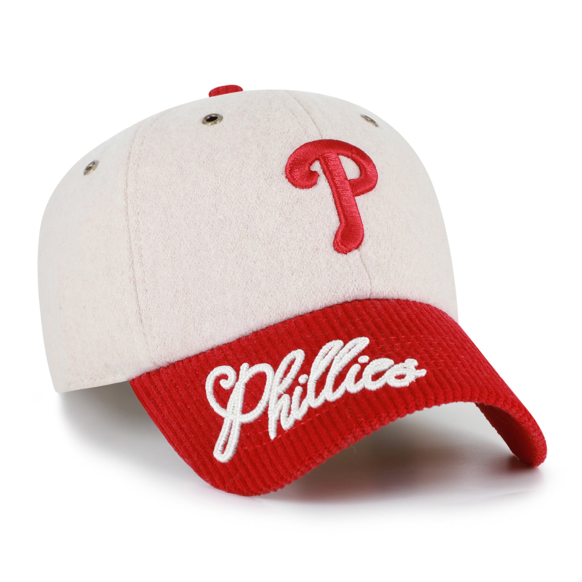 Women's '47 Natural/Red Philadelphia Phillies Rope Script Clean Up Adjustable Hat