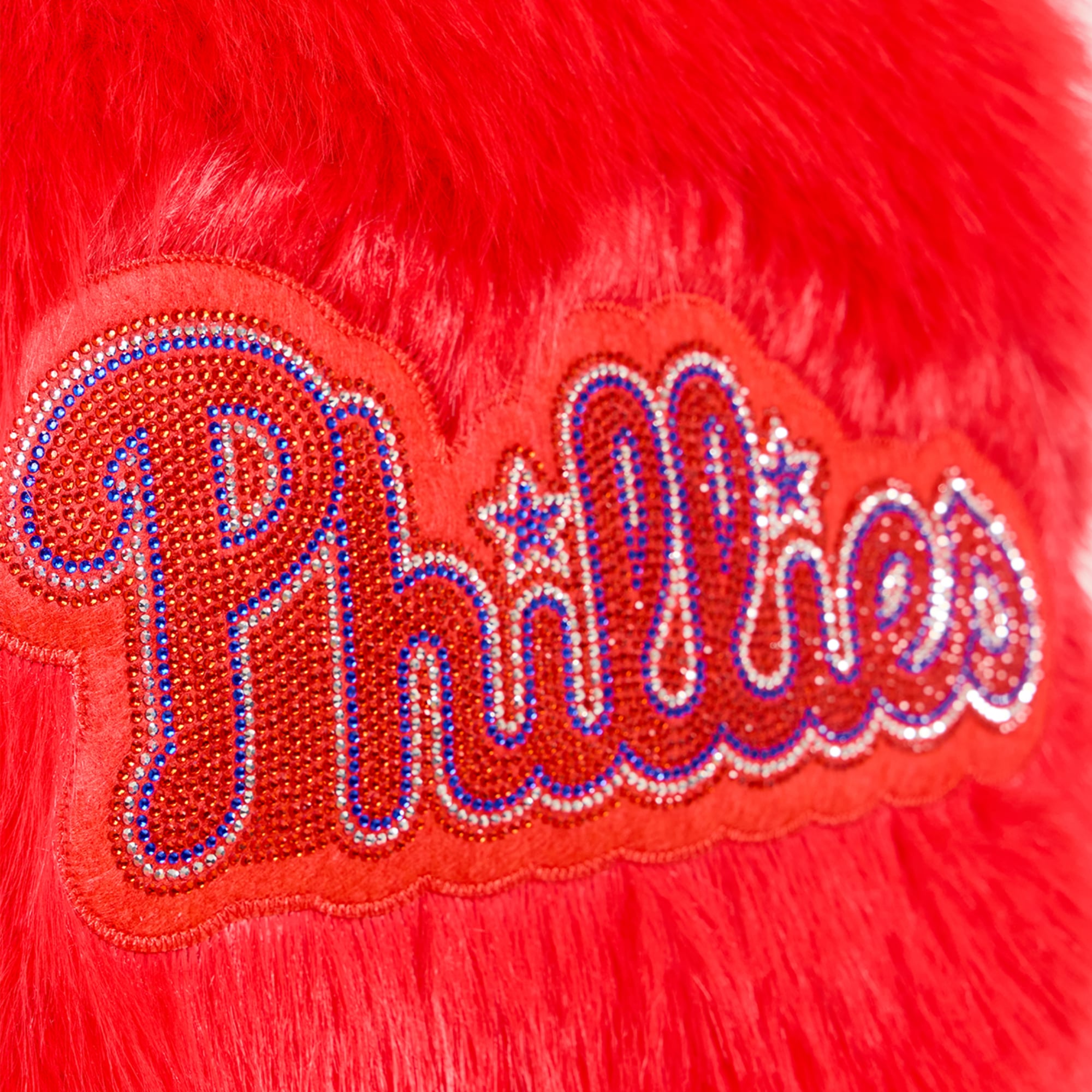 Women's by Jill Martin  Red Philadelphia Phillies Faux Fur Jacket