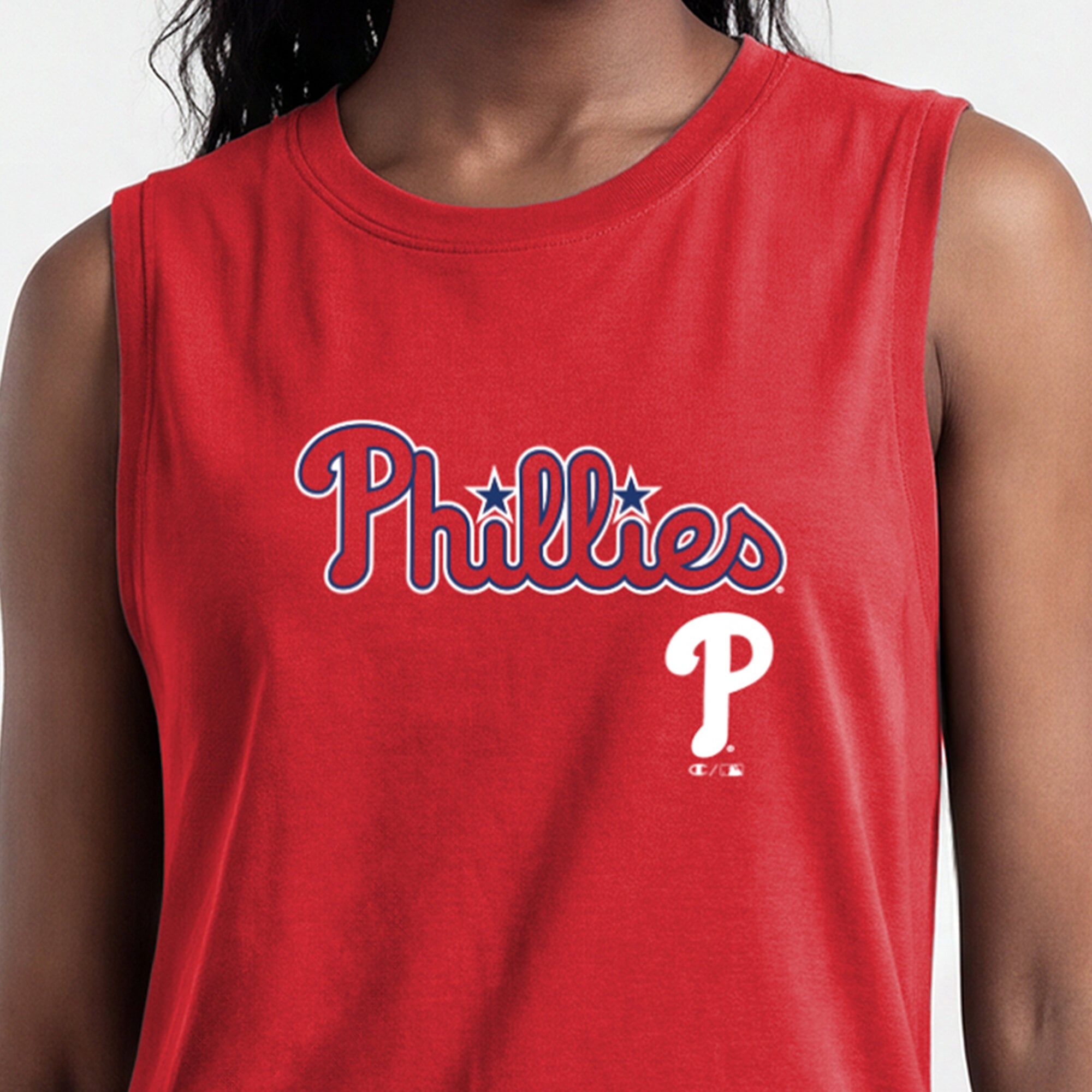 Débardeur Champion rouge Philadelphia Phillies pour femmes