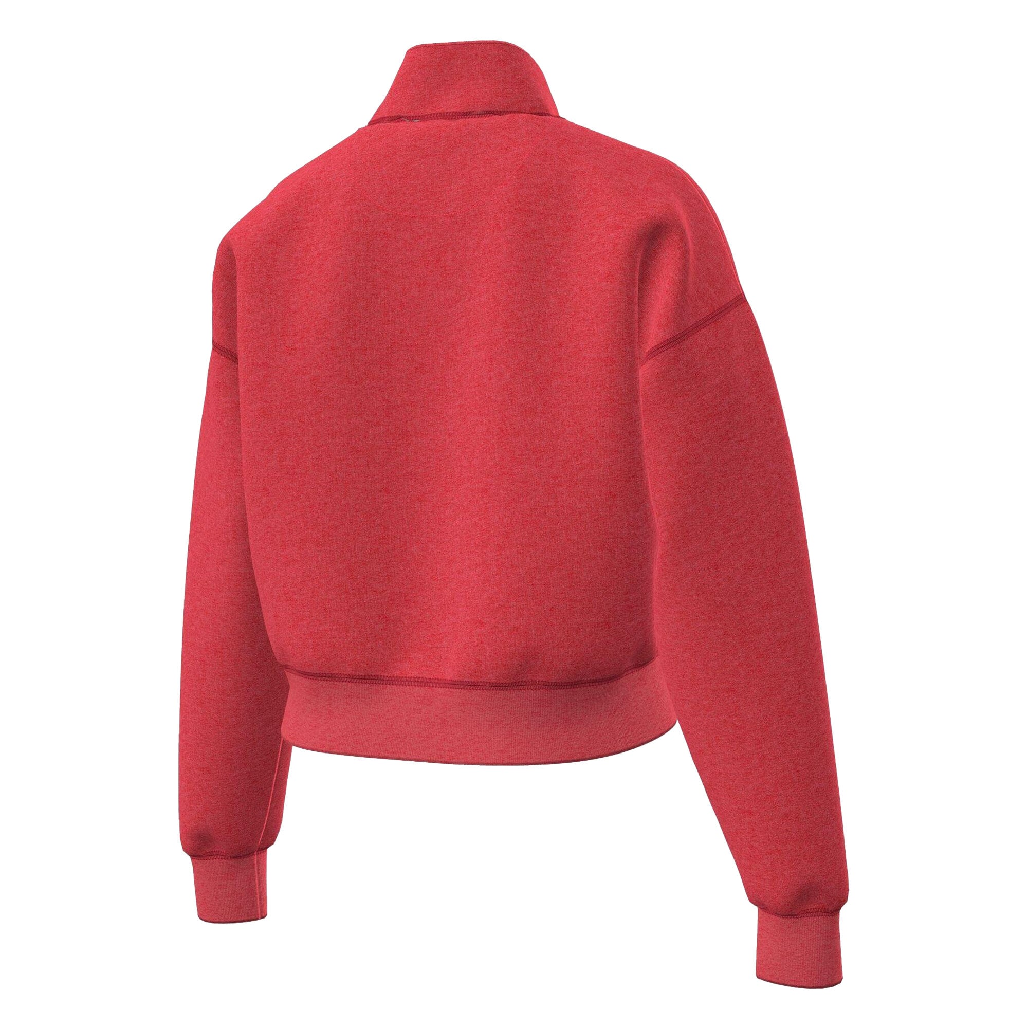 Pull court à col zippé Champion rouge Philadelphia Phillies Triumph en polaire tri-blend pour femme