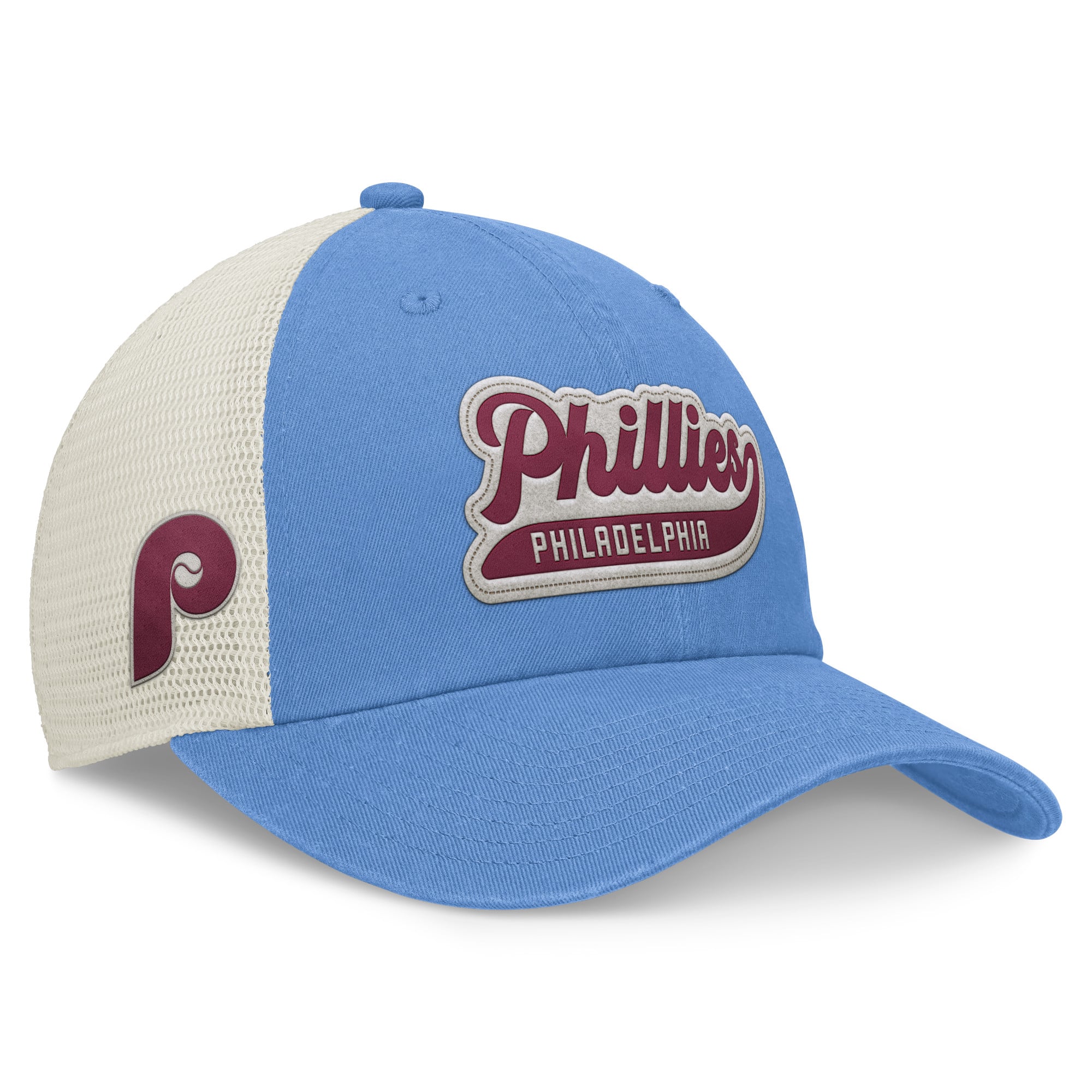 Blue and White Phillies Trucker Hat Men main image 4