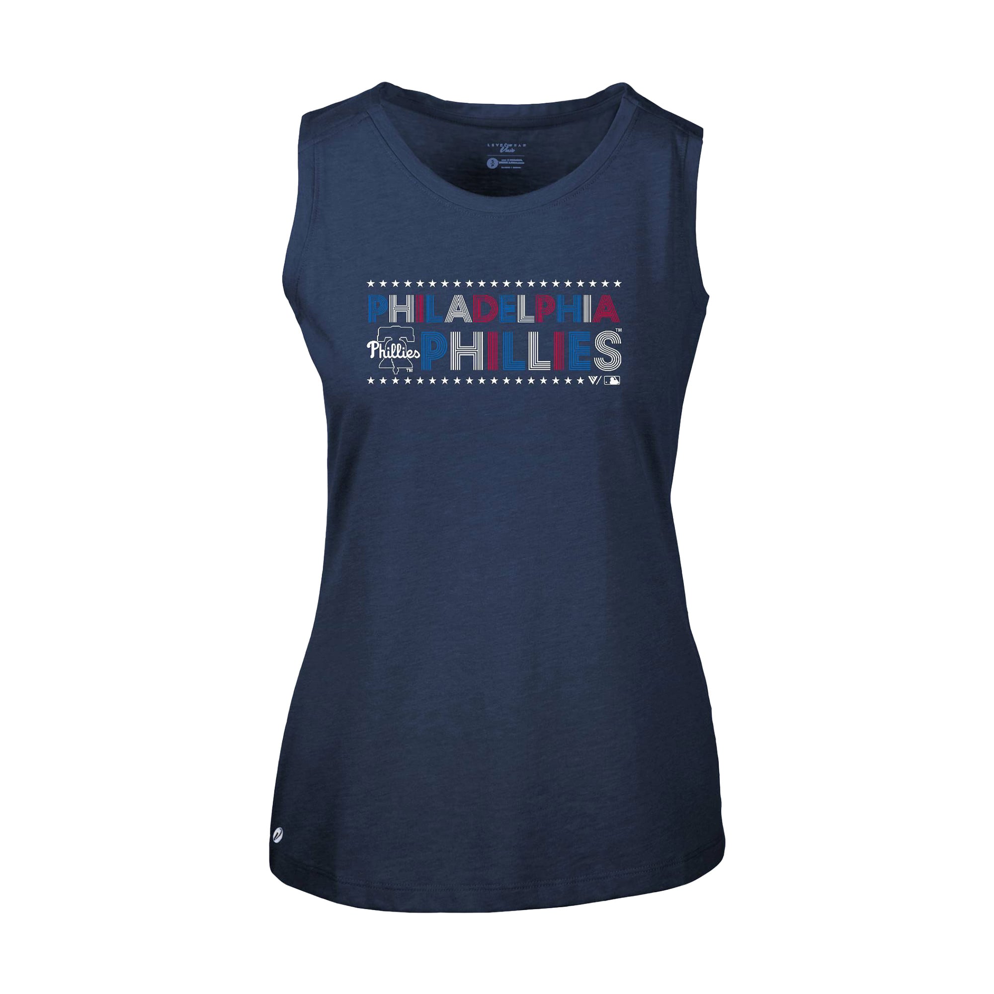 Women's Levelwear Navy Philadelphia Phillies Independence Day Macy Star-Spangled Tank Top