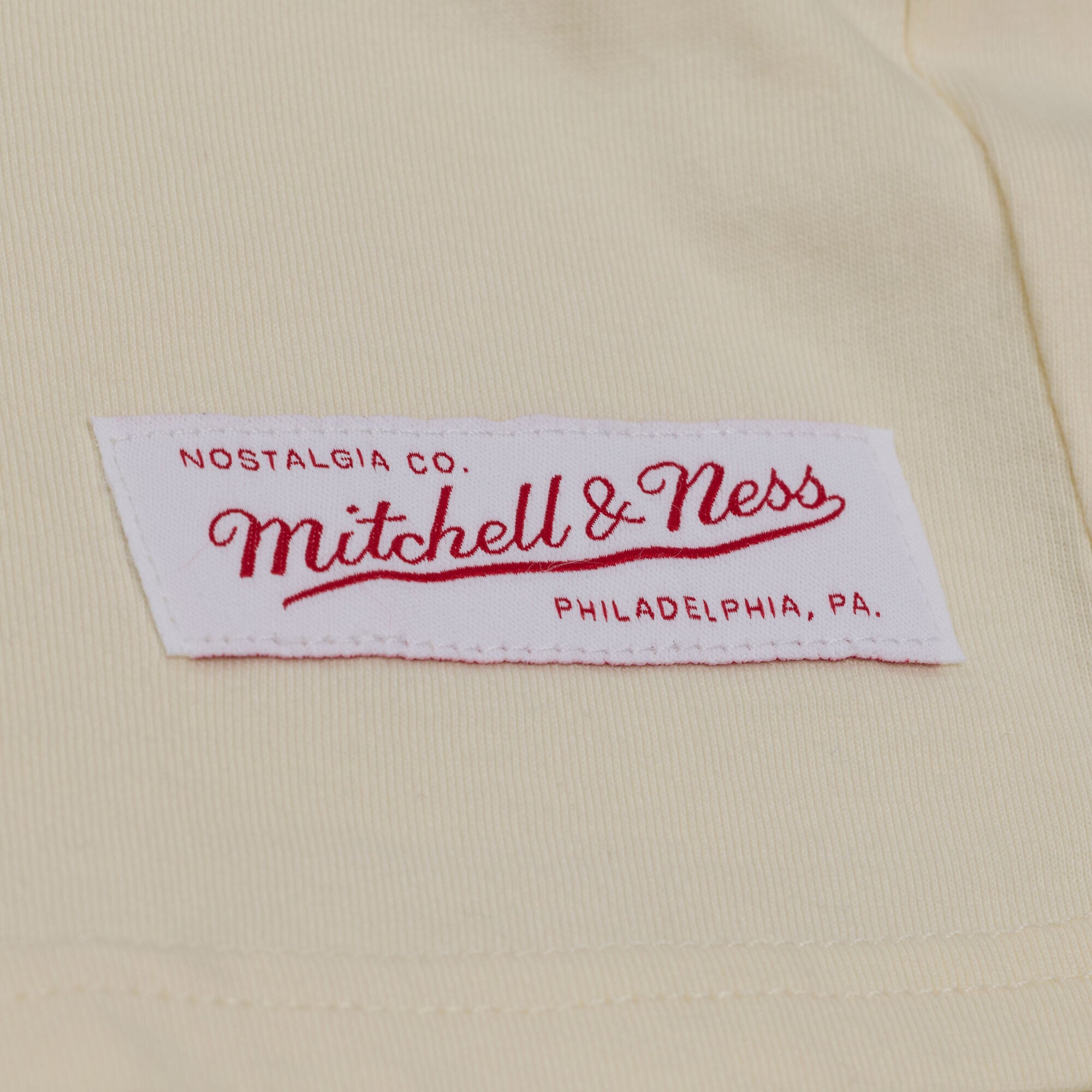 Women's Mitchell & Ness Cream Philadelphia Phillies Core Essentials Micro Logo T-Shirt