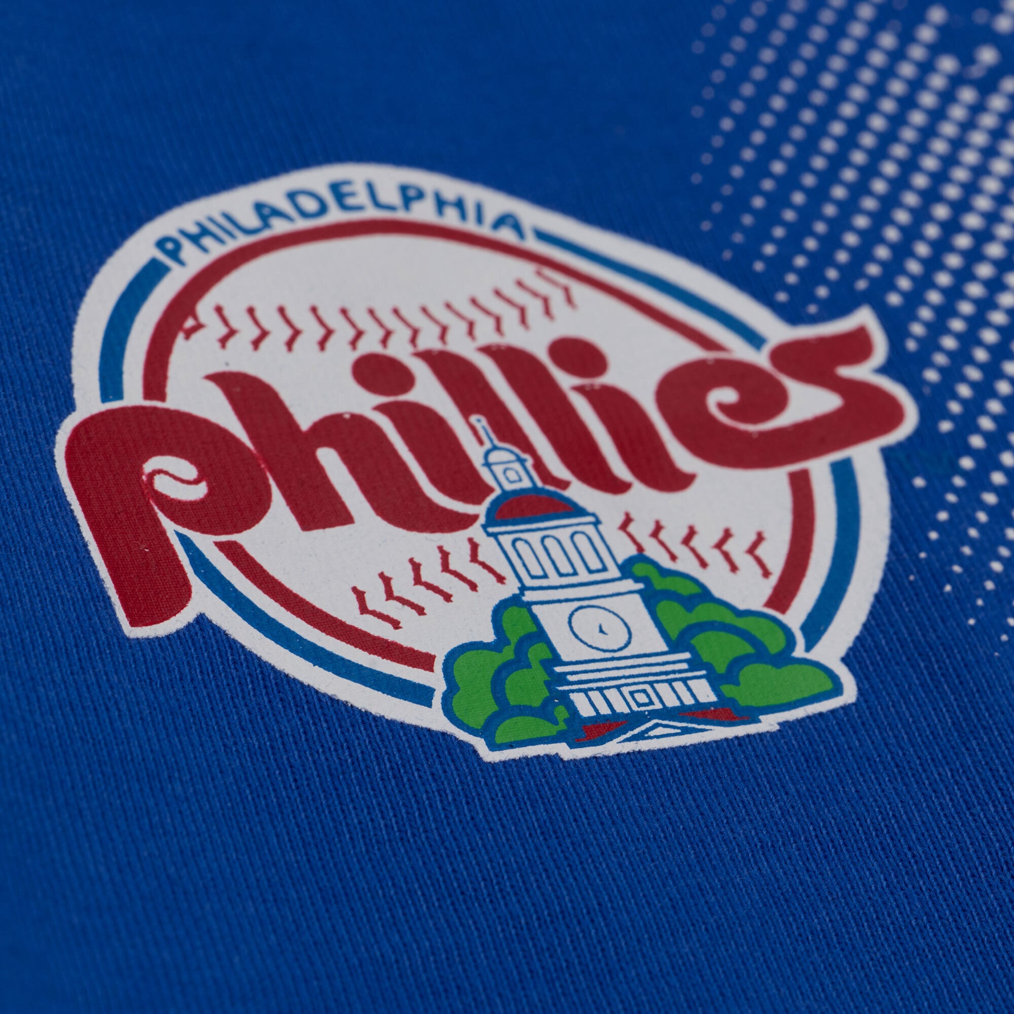 Women's Mitchell & Ness Royal Philadelphia Phillies Street Graphics T-Shirt