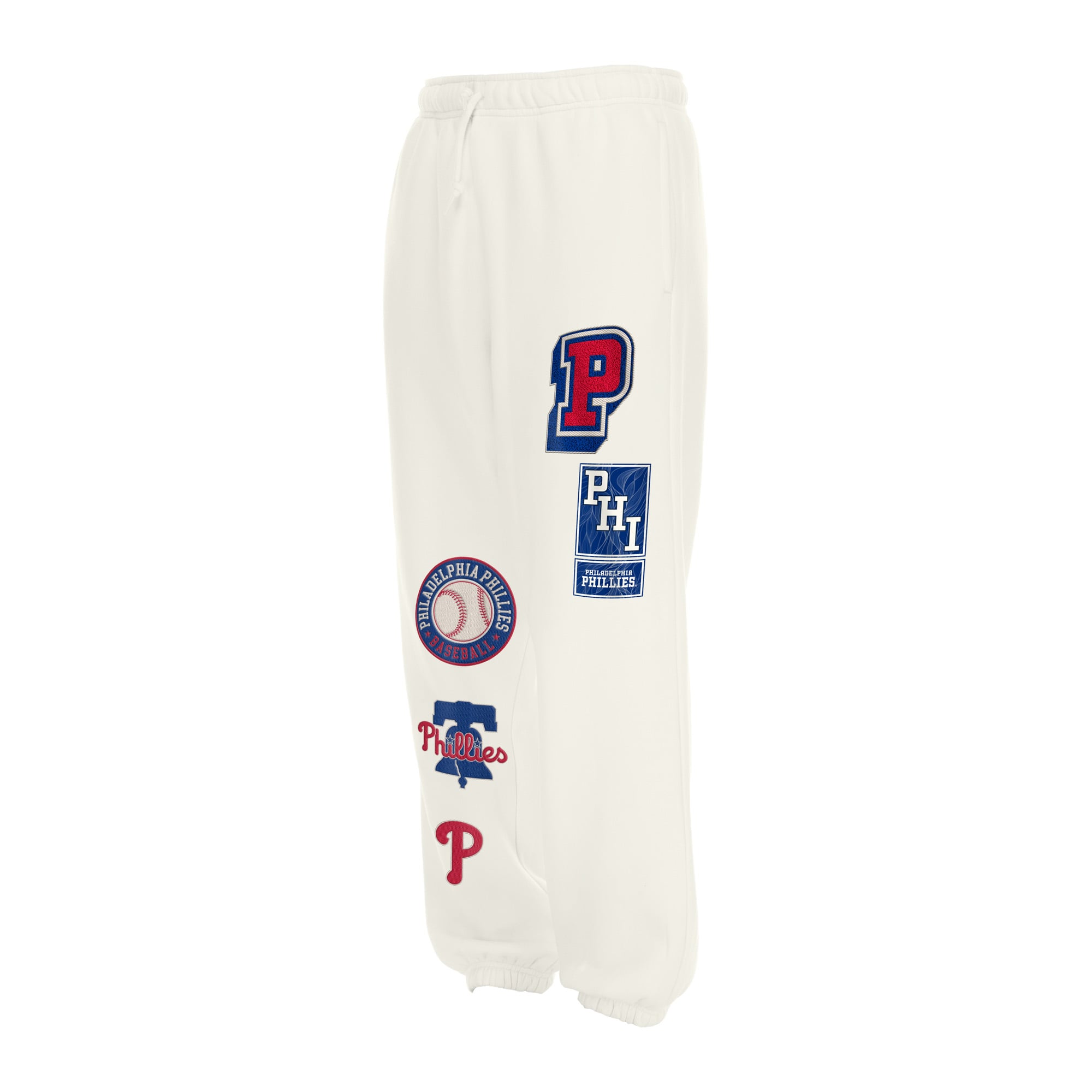 Pantalon de survêtement en polaire brossée beige clair New Era Philadelphia Phillies Fan Collection Dune Dust pour femme