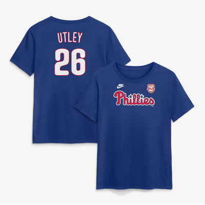 Chase Utley Philadelphia Phillies Nike Women's Wall of Fame Name & Number T-Shirt - Royal