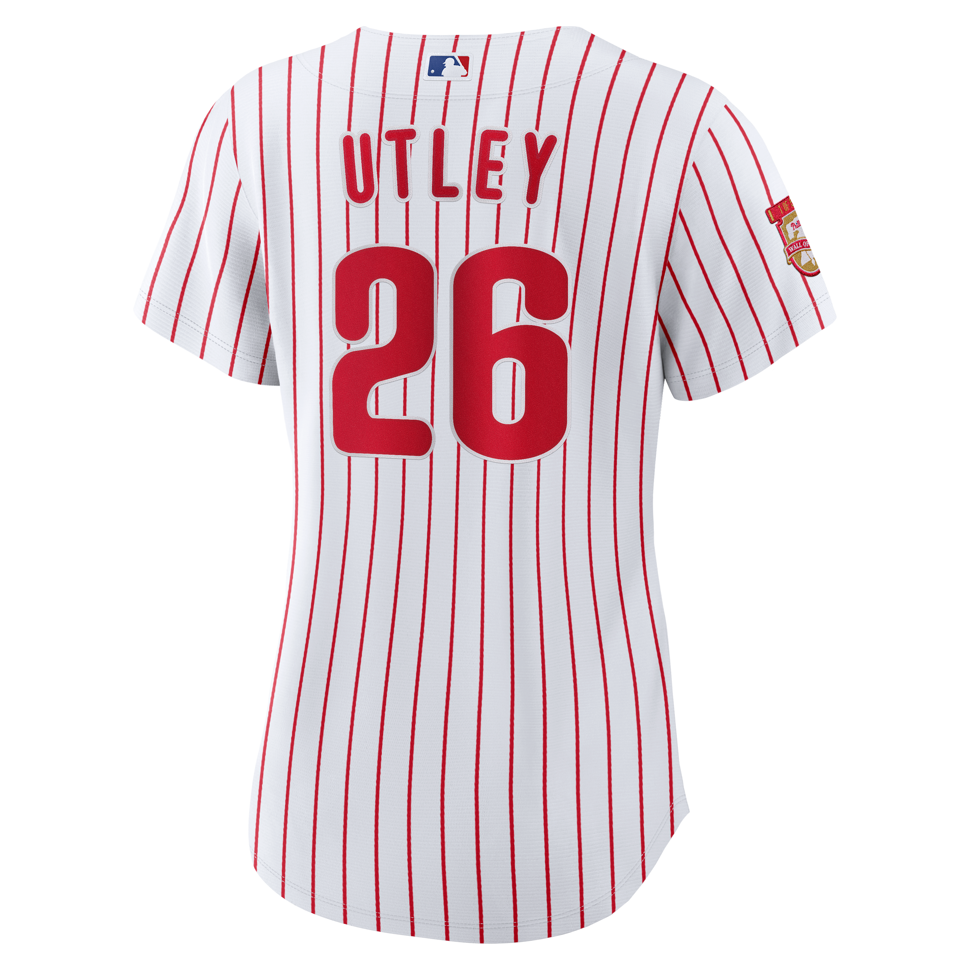 Maillot réplique édition limitée Nike Chase Utley blanc Philadelphia Phillies domicile avec écusson du mur de la renommée