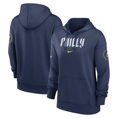  Philadelphia Phillies Nike Women's 2024 City Connect AC Practice Performance Pullover Hoodie - Navy