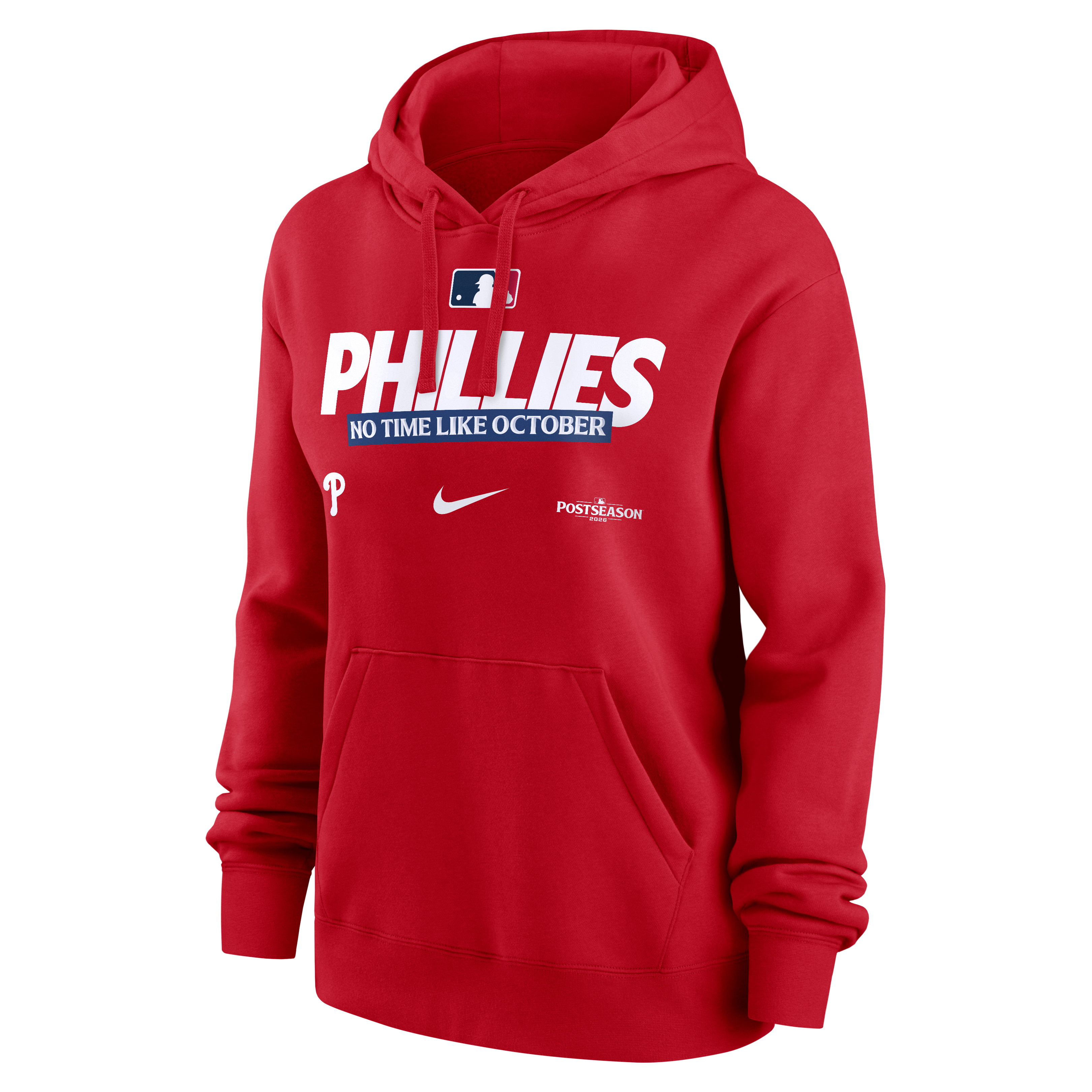 Sweat à capuche Nike rouge Philadelphia Phillies 2026 MLB Postseason Authentic Collection pour femme