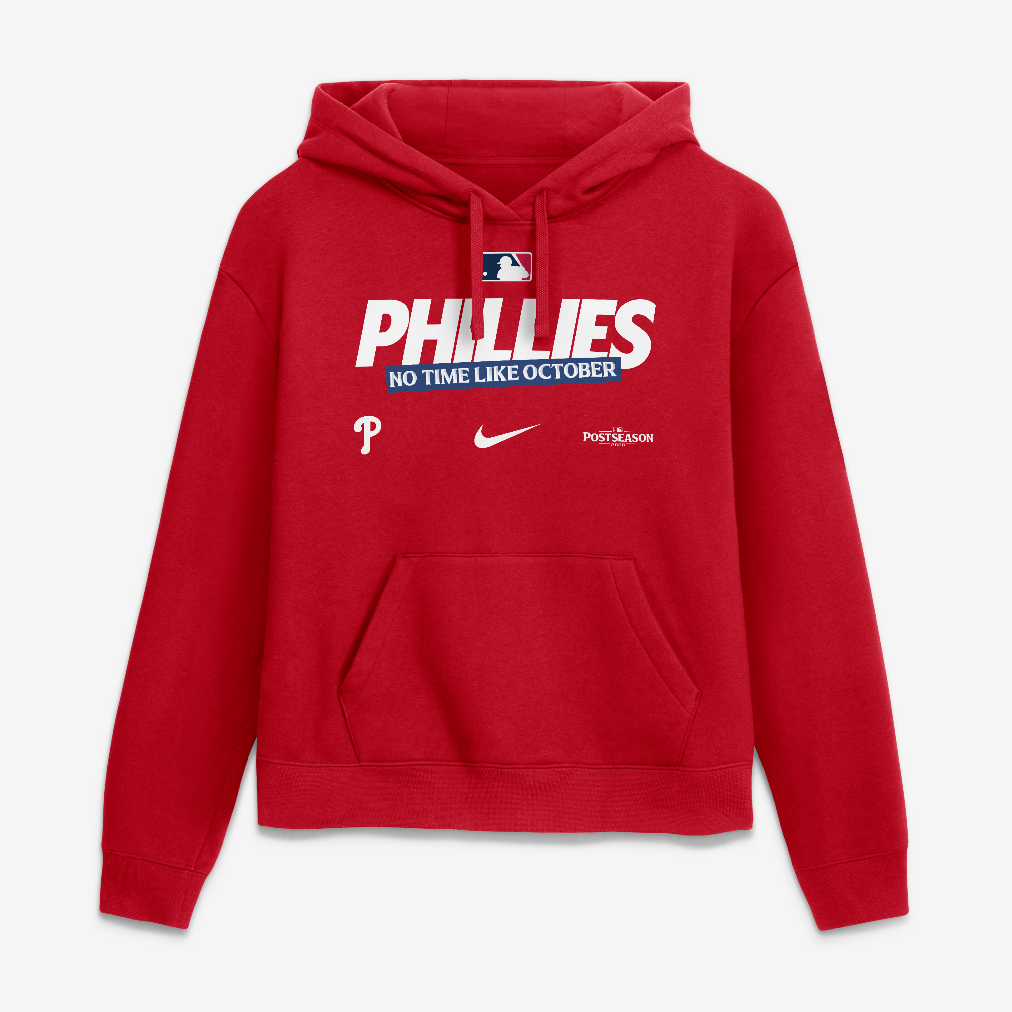 Sweat à capuche Nike rouge Philadelphia Phillies 2026 MLB Postseason Authentic Collection pour femme
