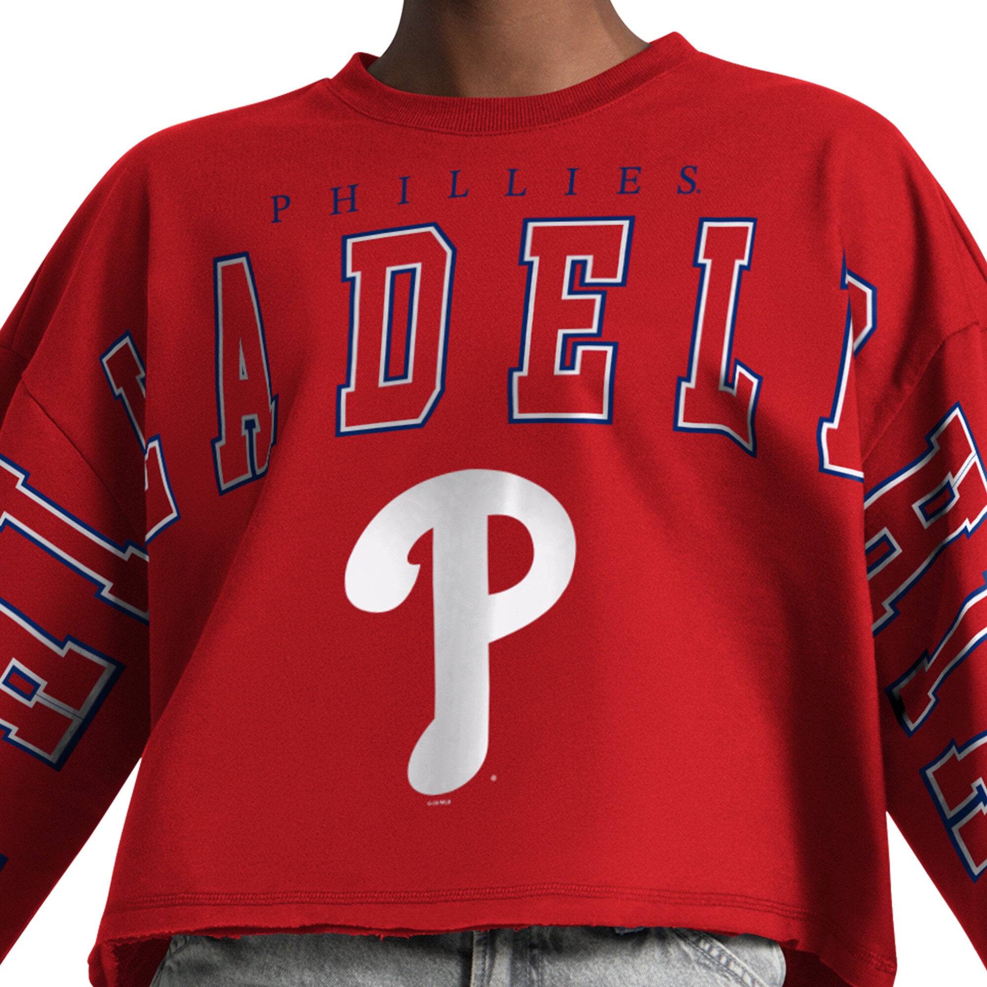 Sweat-shirt court Starter rouge Philadelphia Phillies Bleachers II pour femme