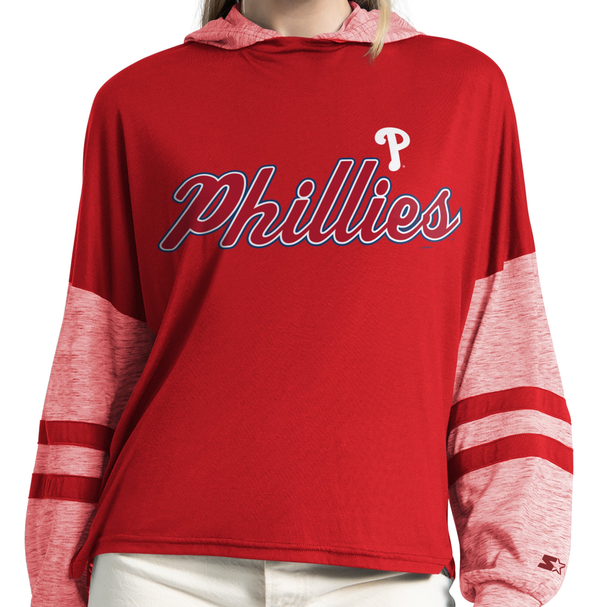 Women's Starter  Red Philadelphia Phillies Fuel Up Lightweight Hoodie