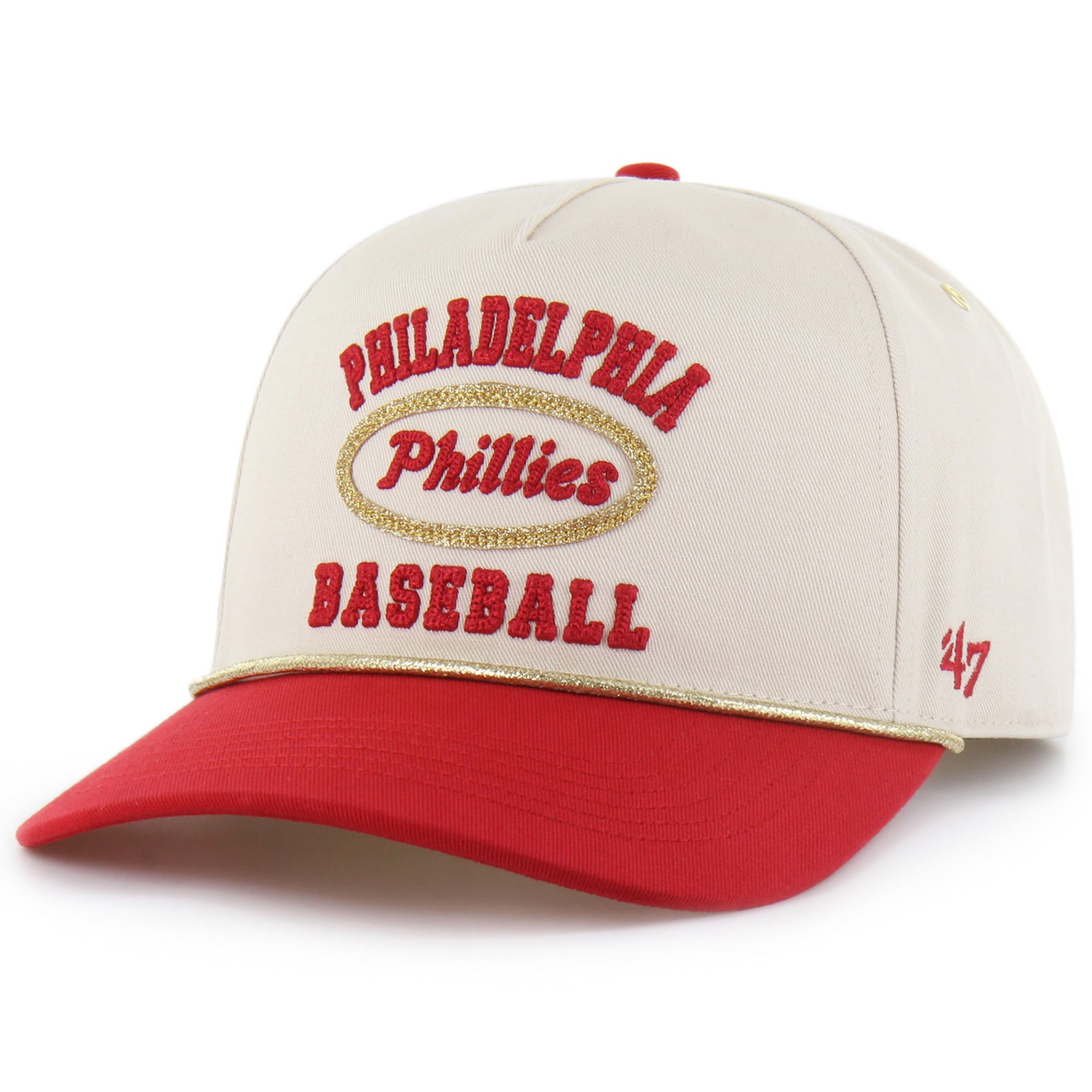 Women's Stoney Clover Lane x '47 Natural Philadelphia Phillies Glitter Rope Hitch Adjustable Hat