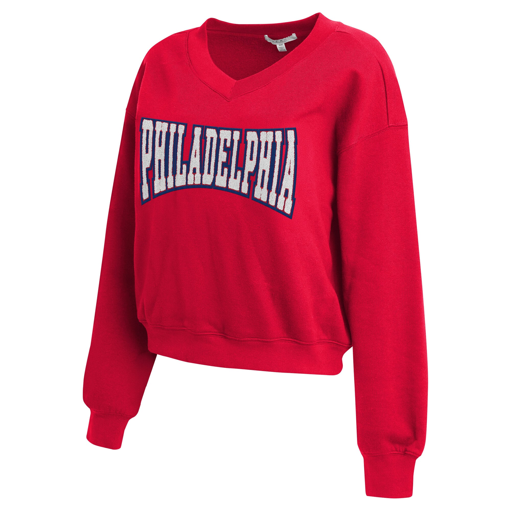 Women's WEAR by Erin Andrews Red Philadelphia Phillies Fleece V-Neck Set
