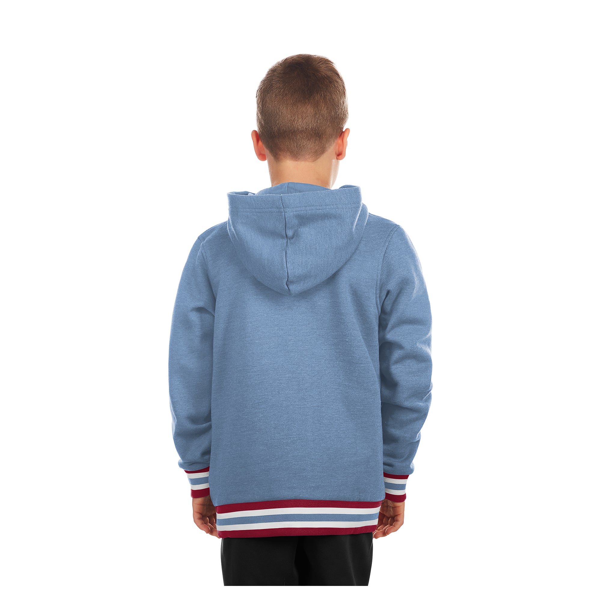 Youth New Era Red Philadelphia Phillies Knit Trim Pullover Hoodie
