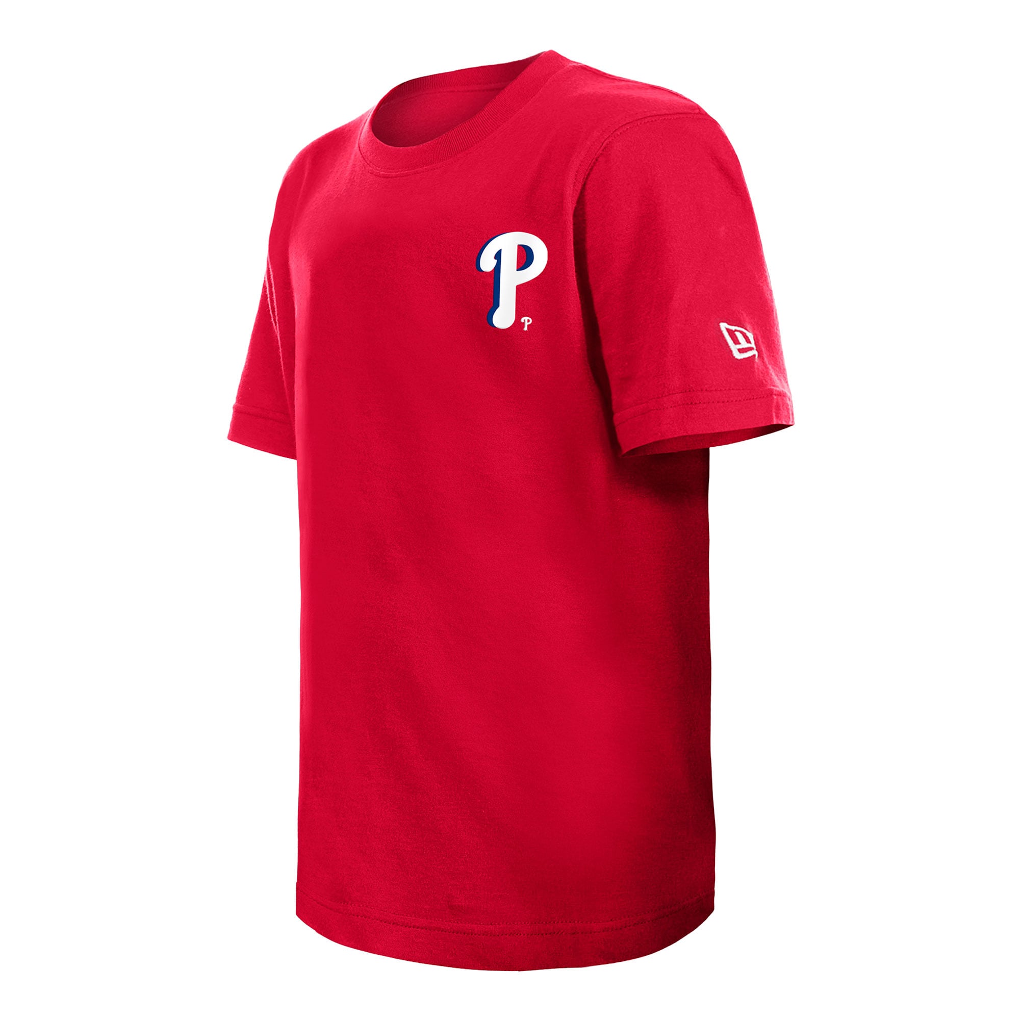 T-shirt New Era rouge pour jeunes avec logo des Phillies de Philadelphie (dessin animé)