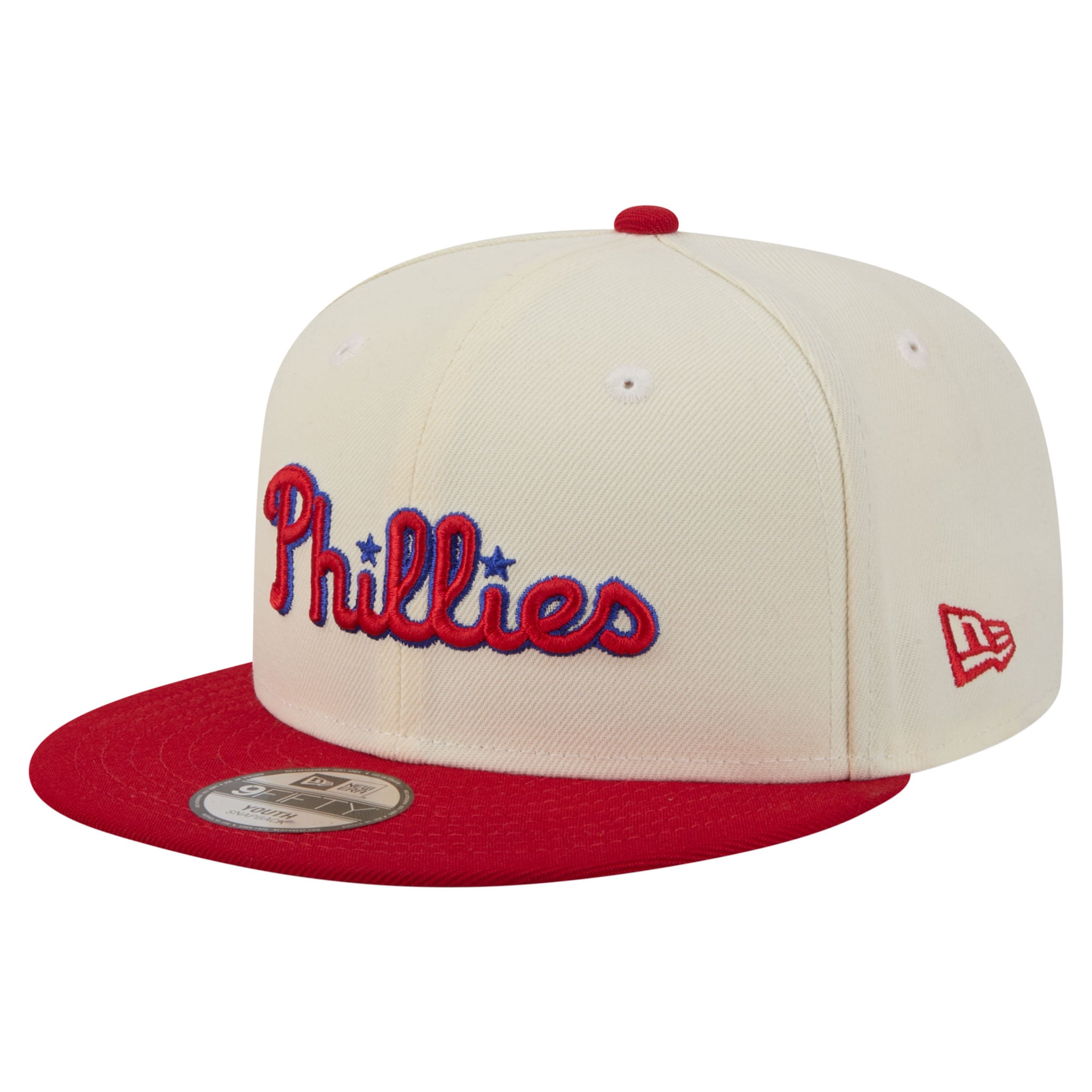 Youth New Era White Philadelphia Phillies Two-Tone 9FIFTY Snapback Hat