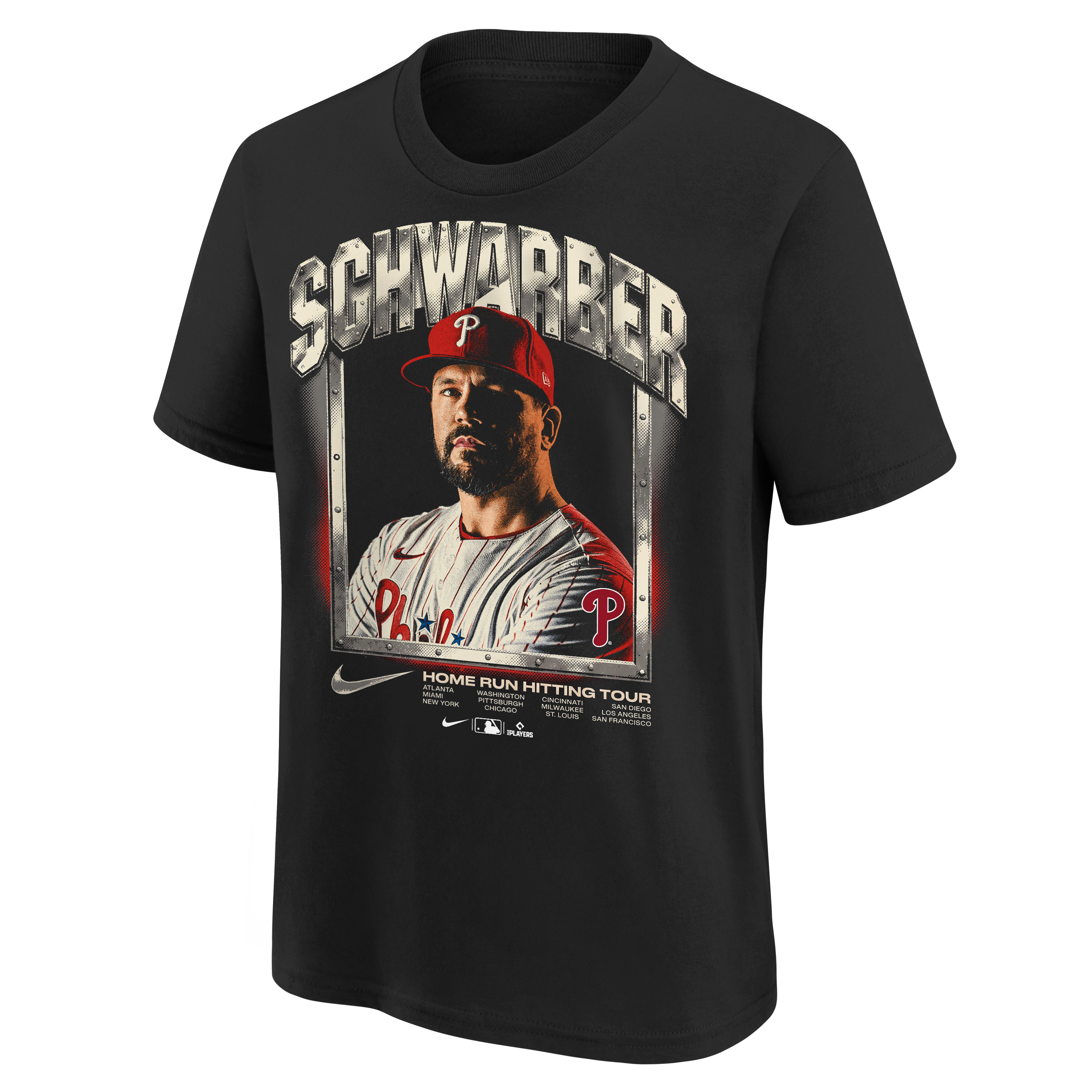 Youth Nike Kyle Schwarber Black Philadelphia Phillies Energy T-Shirt