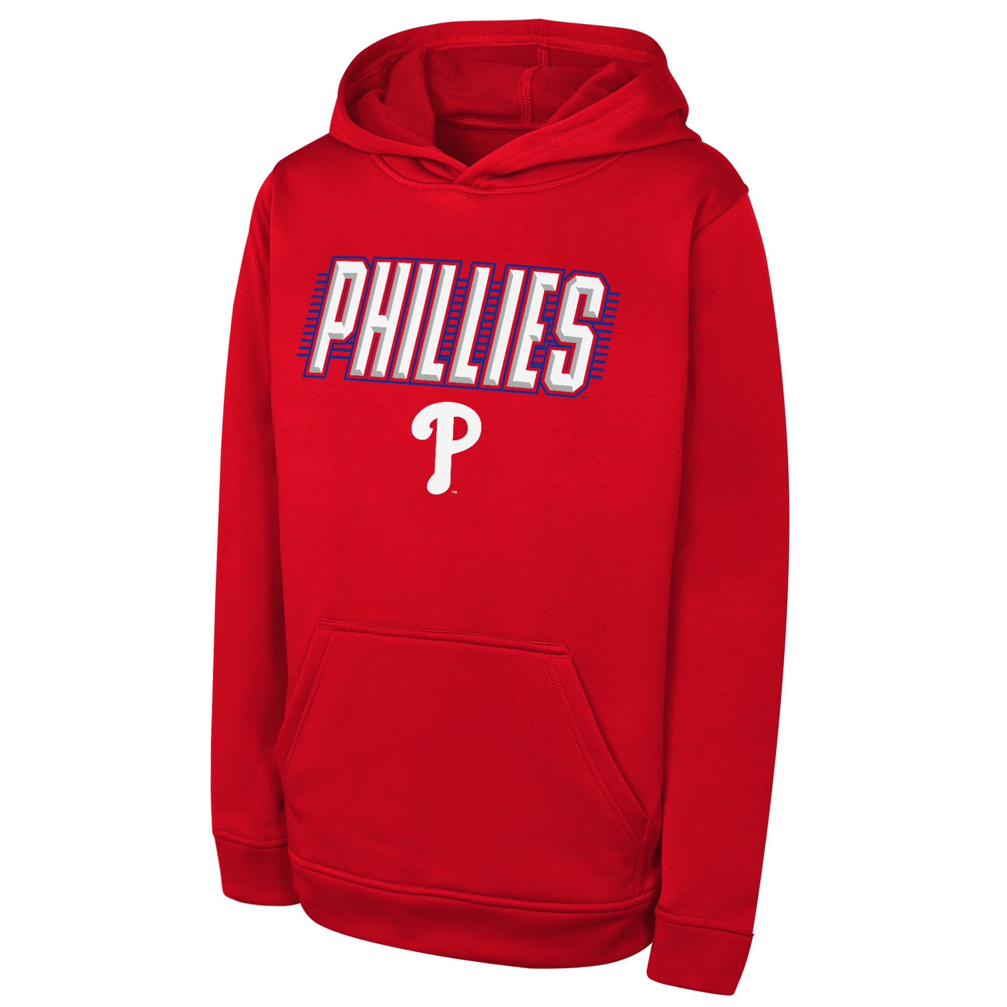 Sweat à capuche de performance Youth Outerstuff rouge Philadelphia Phillies Sack Party
