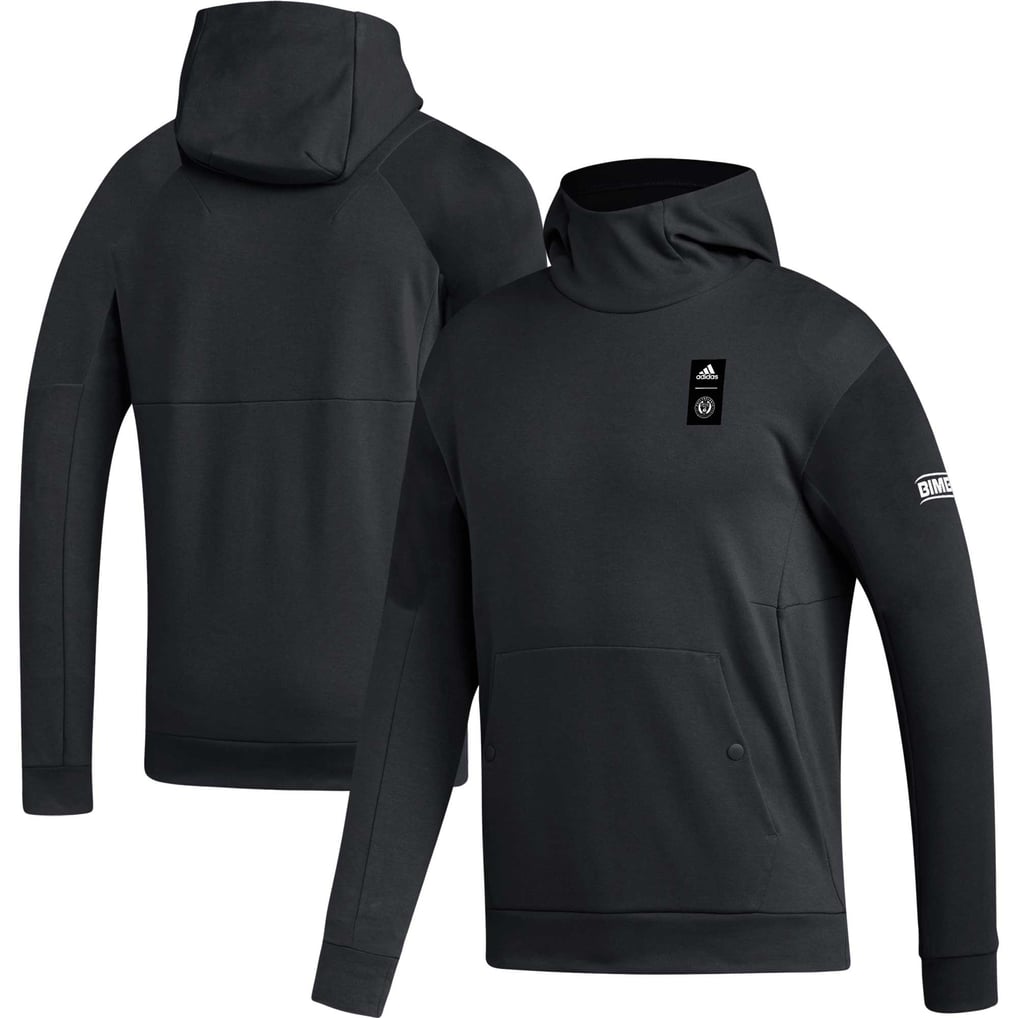 Men's adidas Black Philadelphia Union 2023 Player Travel Pullover Hoodie