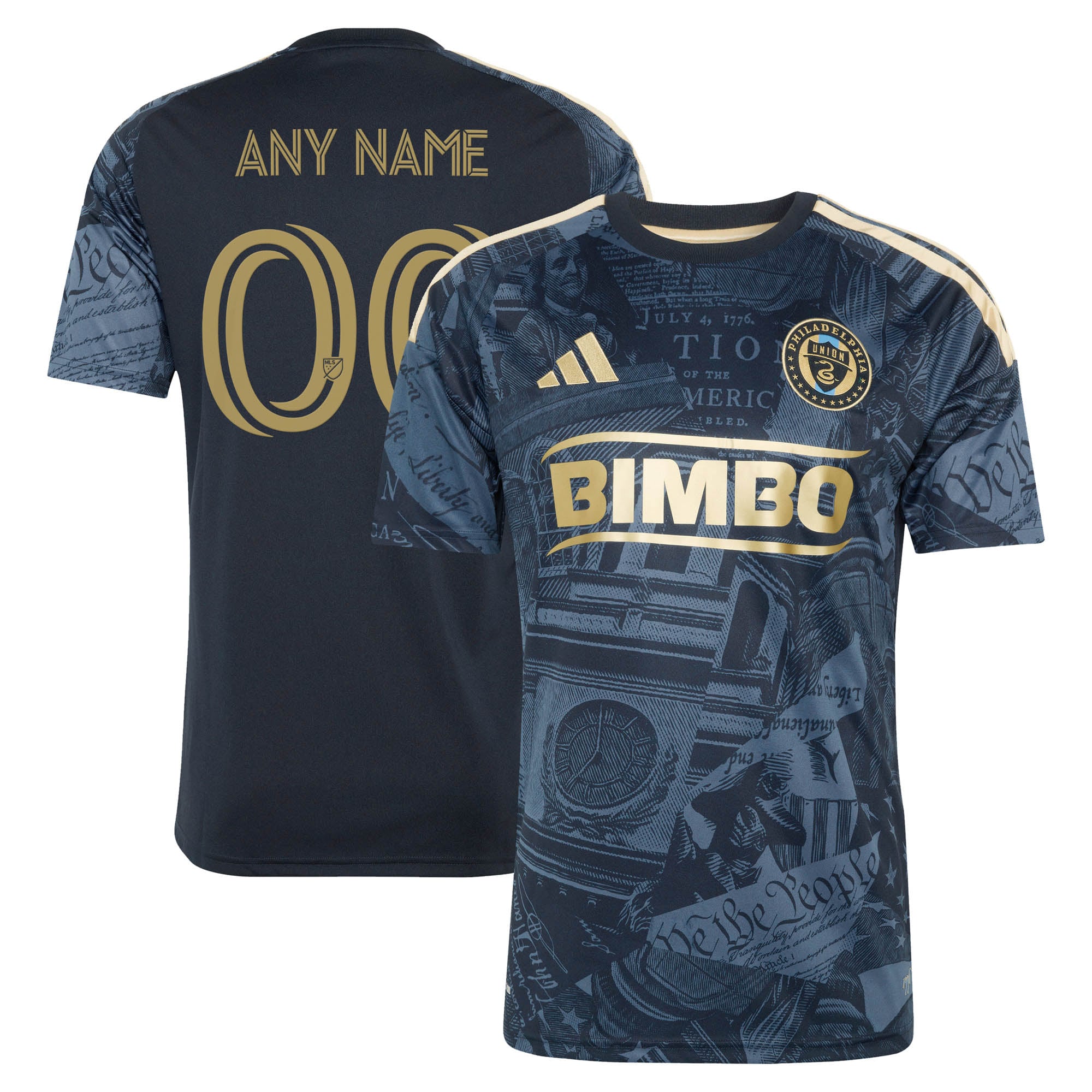 Men's adidas Navy Philadelphia Union 2026 1776 Kit Replica Custom Jersey
