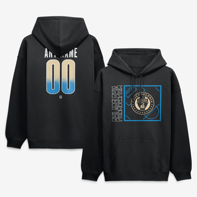 Philadelphia Union  Home Field Pop Personalized Name & Number Hoodie - Black